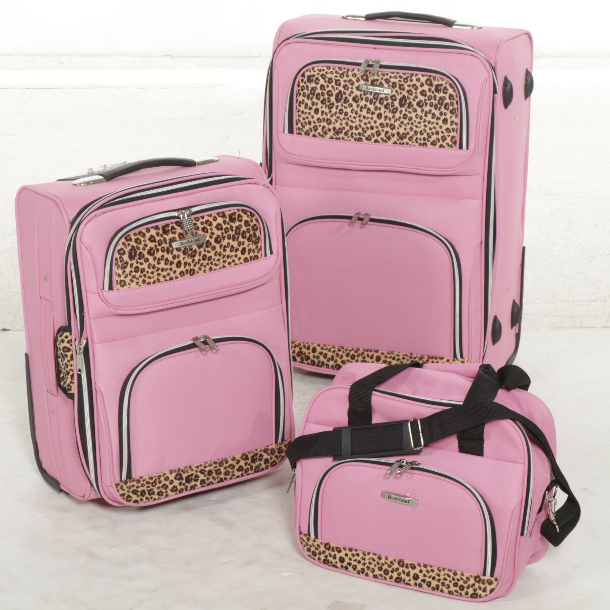 Rockland Pink Soft-Sided Luggage Set