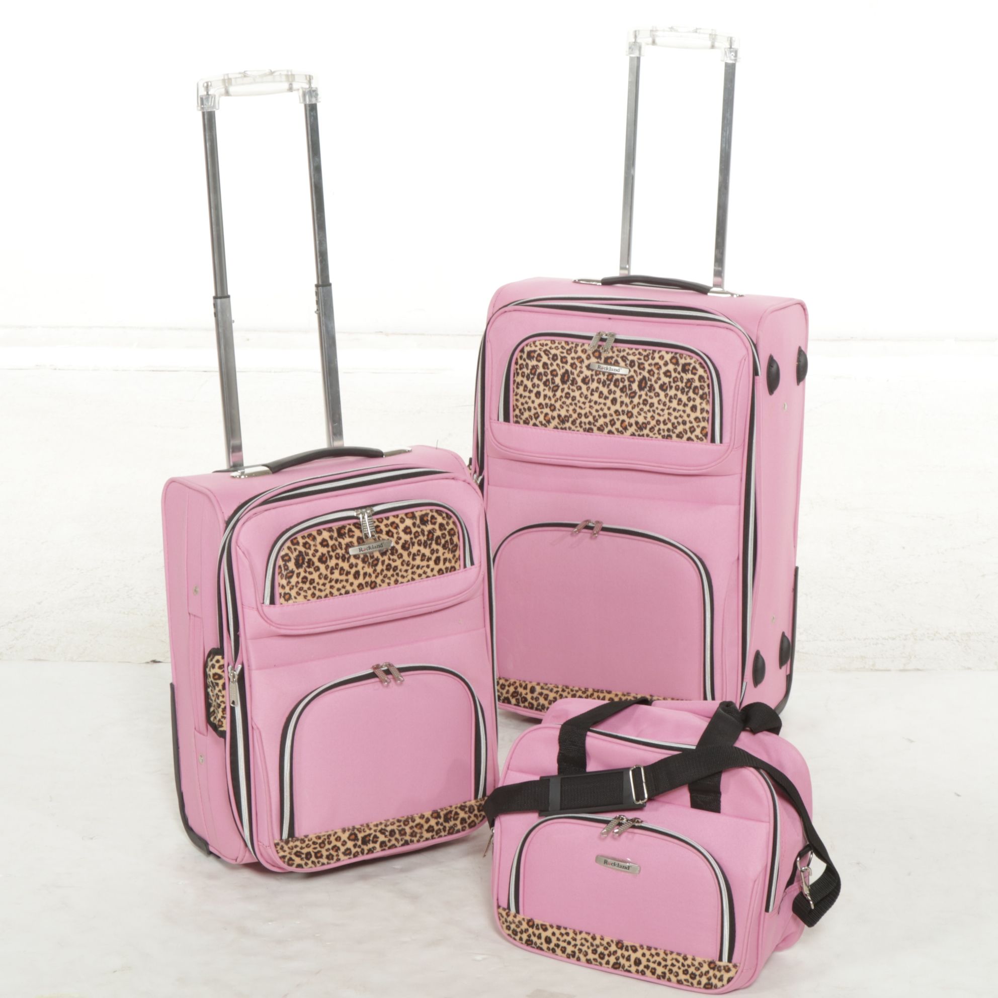 Rockland Pink Soft-Sided Luggage Set