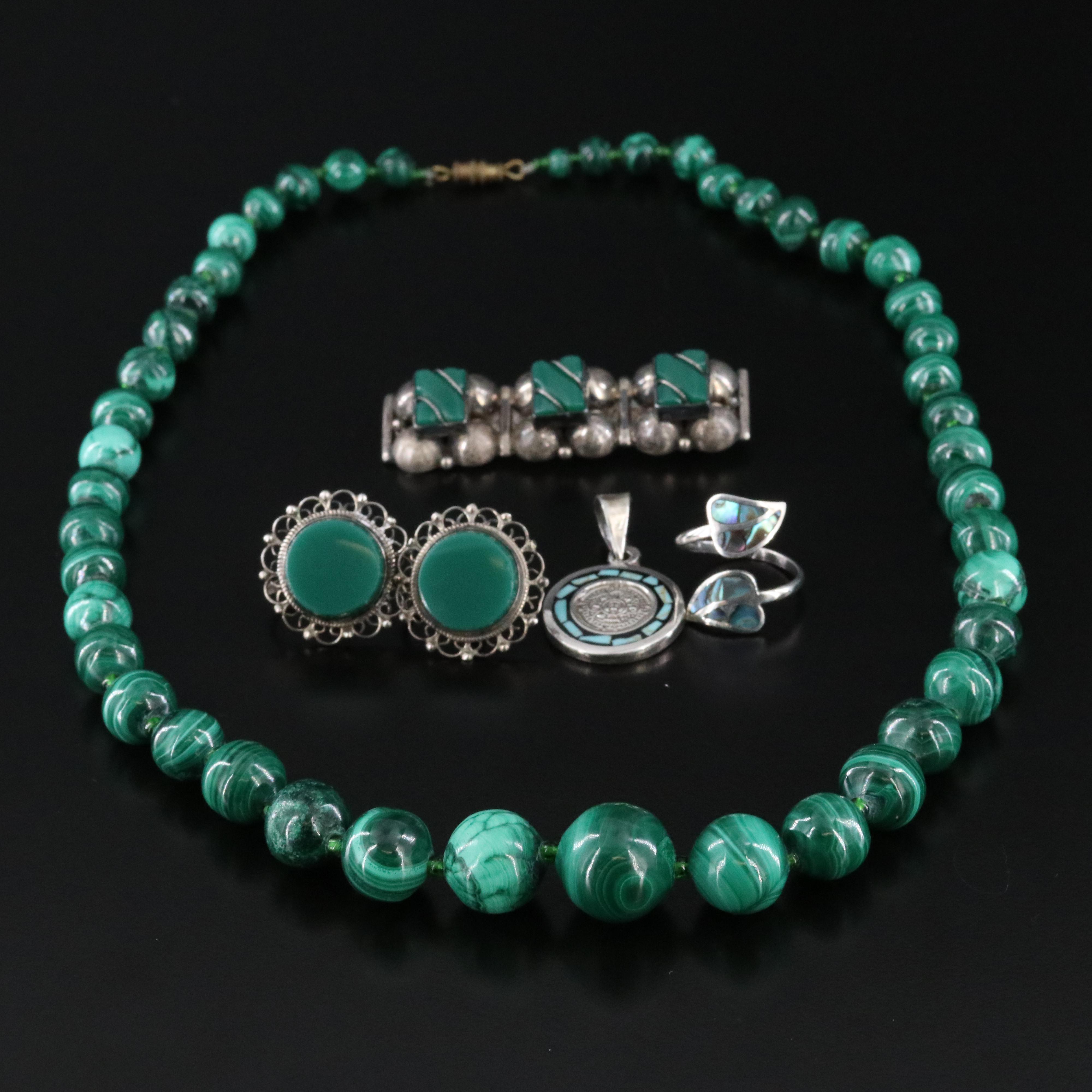 Mexican Sterling Featured in Gemstone Jewelry Collection