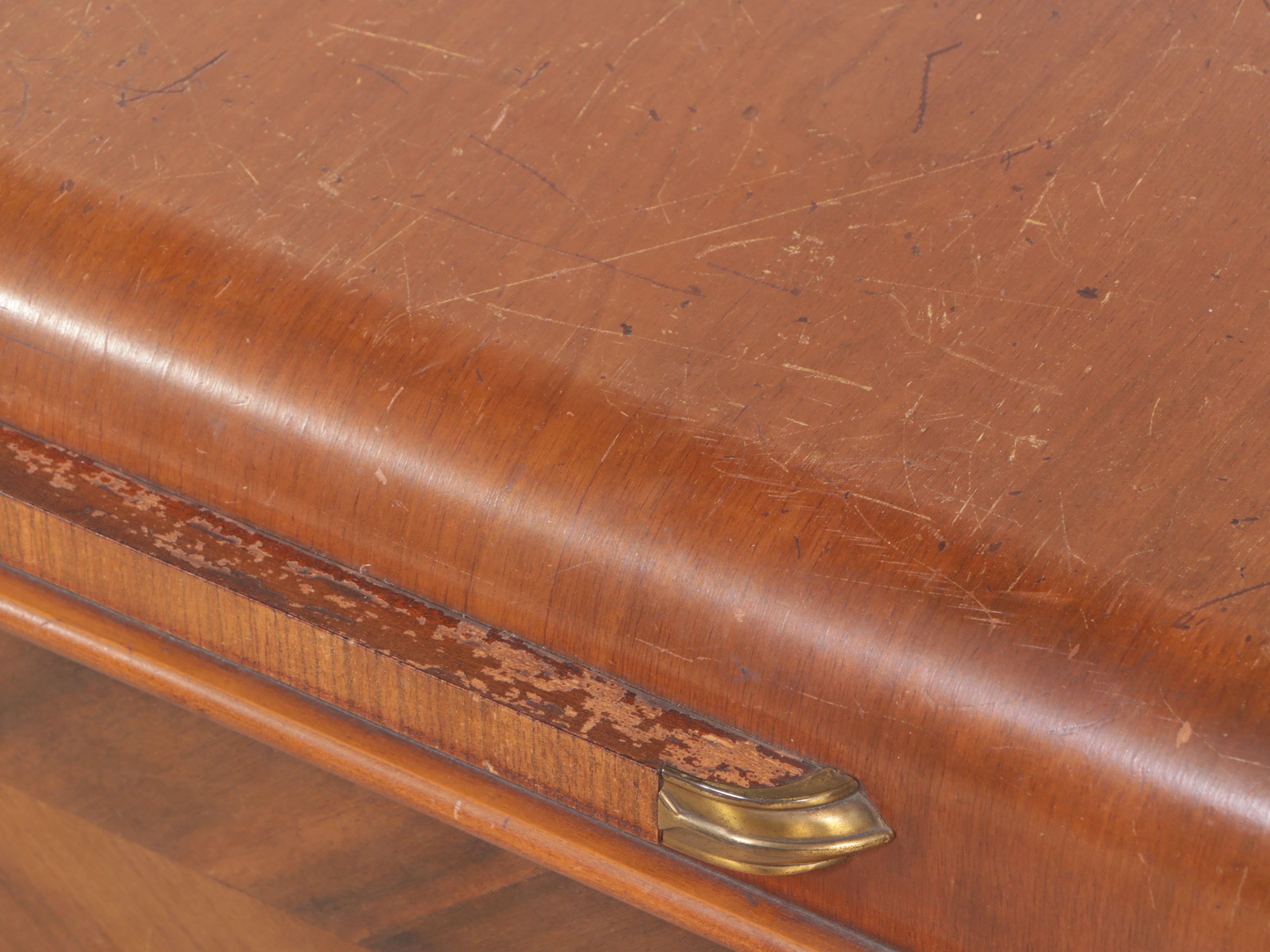 Art Deco Style Waterfall Front Mahogany Blanket Chest, Early to Mid-20th C.