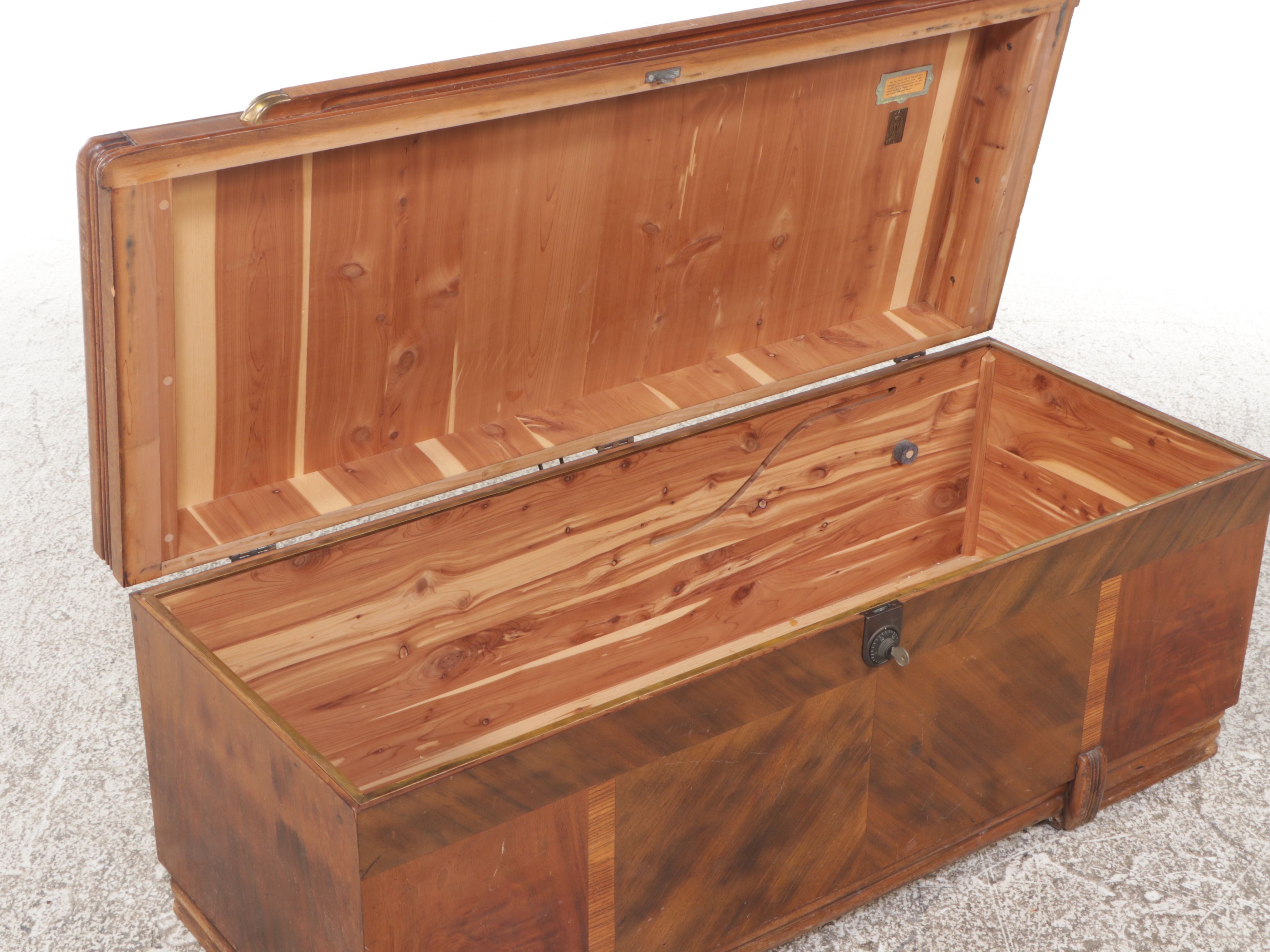 Art Deco Style Waterfall Front Mahogany Blanket Chest, Early to Mid-20th C.