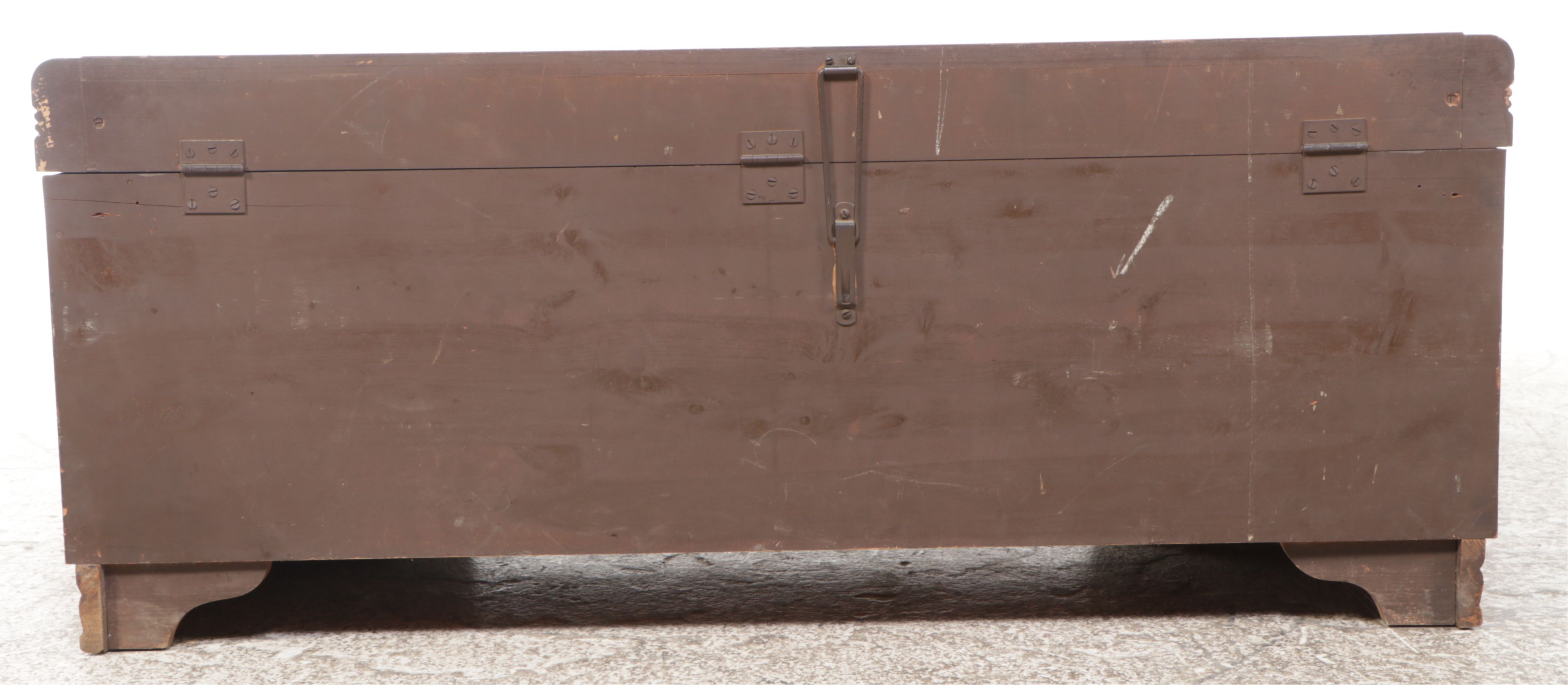 Art Deco Style Waterfall Front Mahogany Blanket Chest, Early to Mid-20th C.