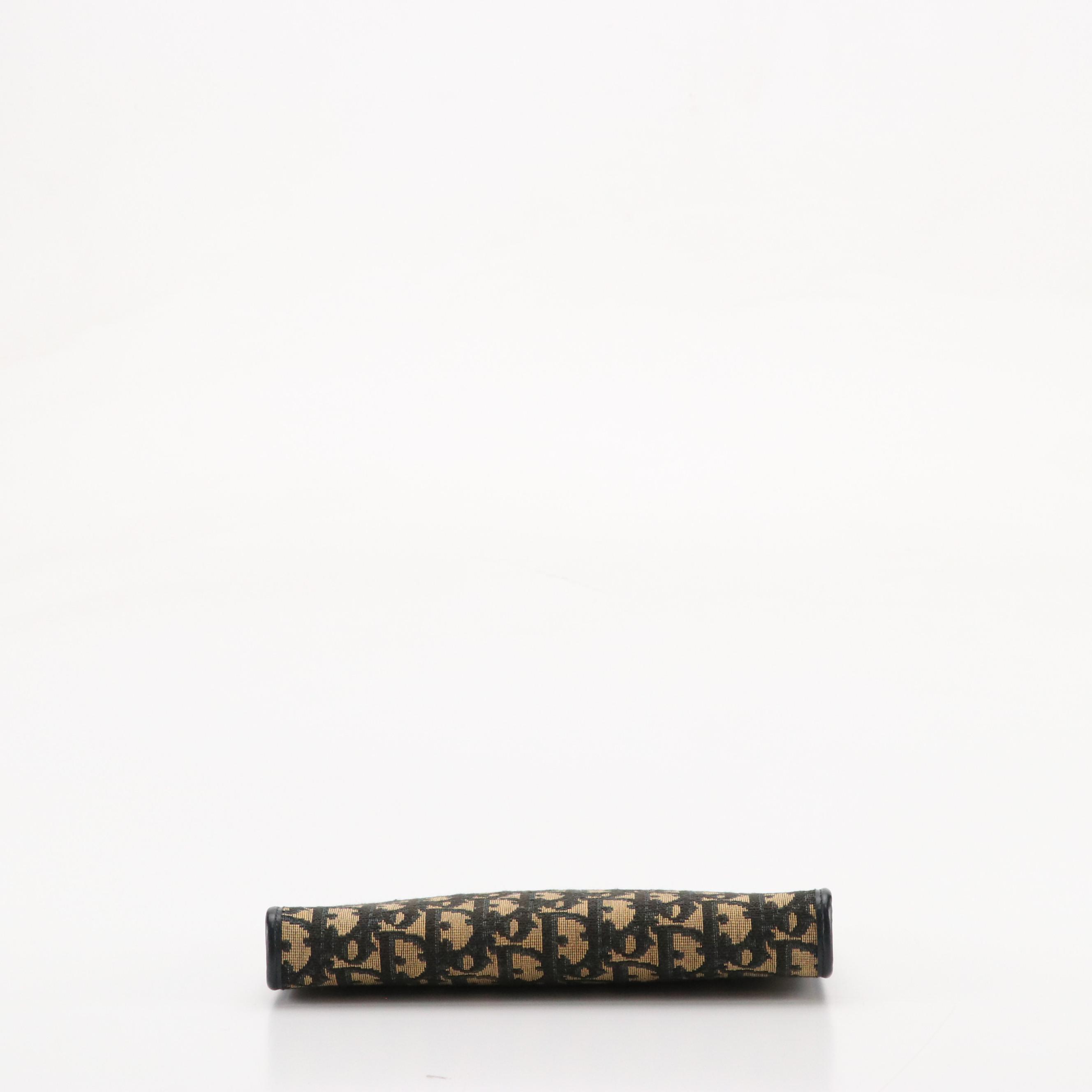 Christian Dior Hinge Frame Clutch Purse in Dior Oblique Canvas