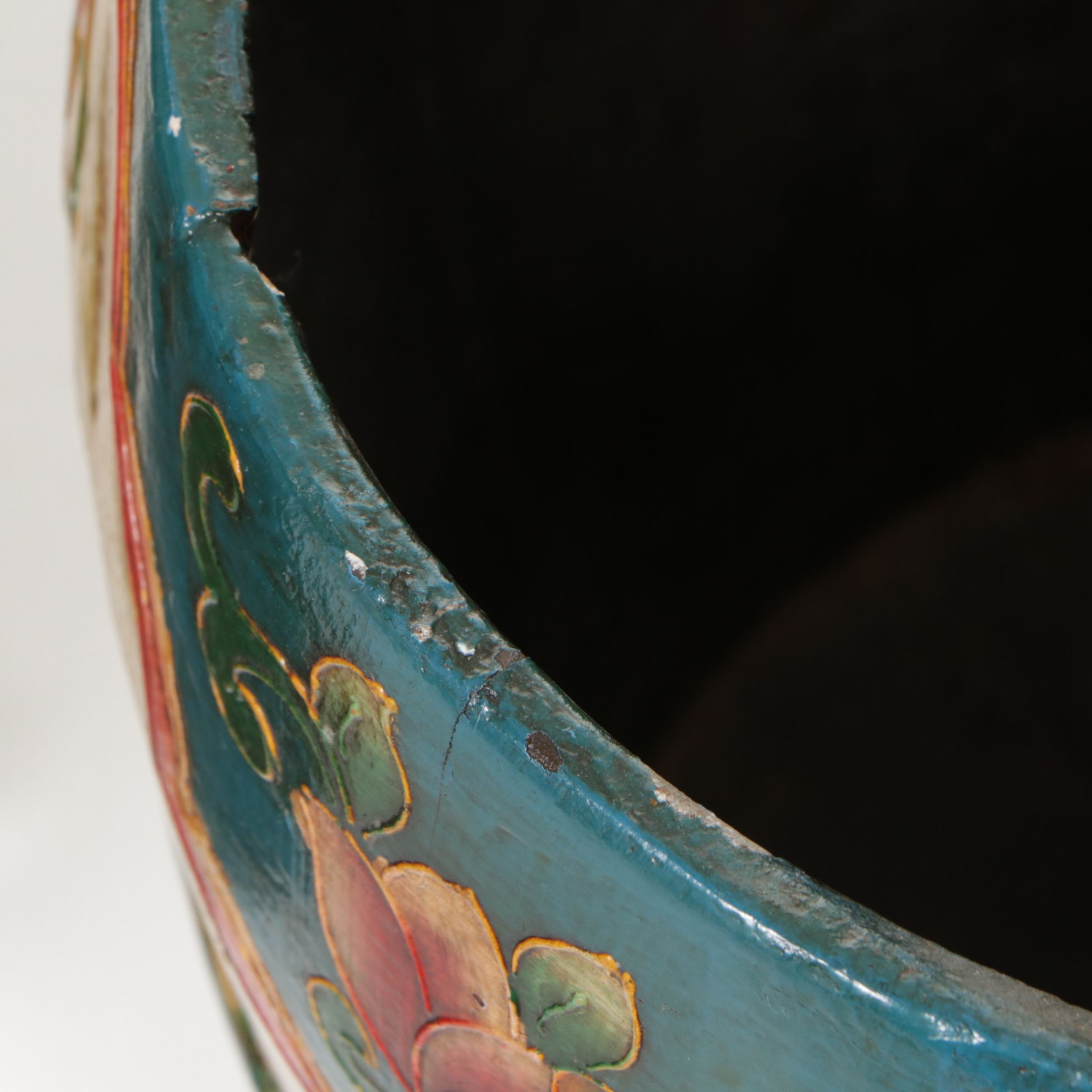 Hand-Painted and Iron Mounted Chinese Barrel Buckets