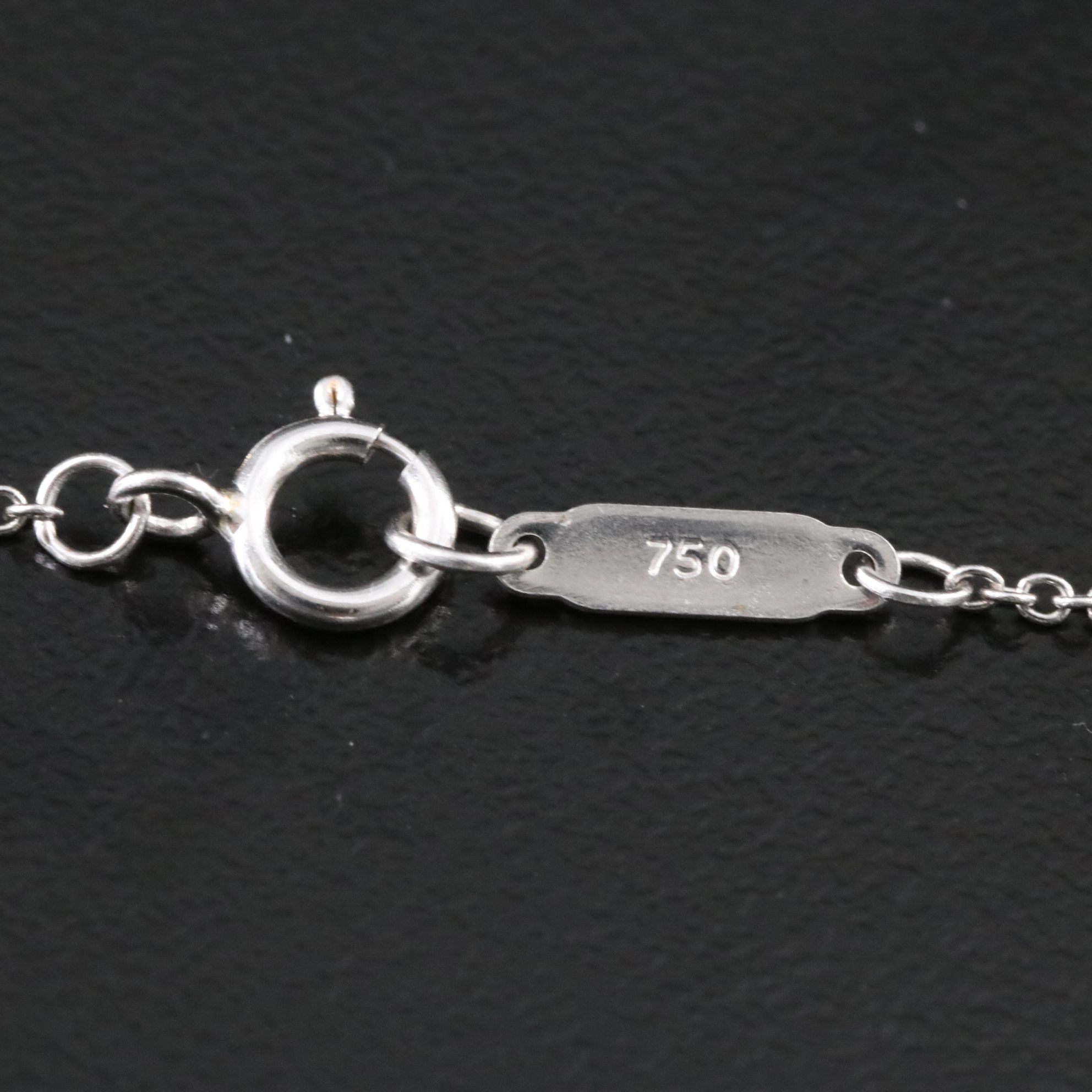 Tiffany & Co. Etoile 18K Diamond Heart Charm Pendant Necklace