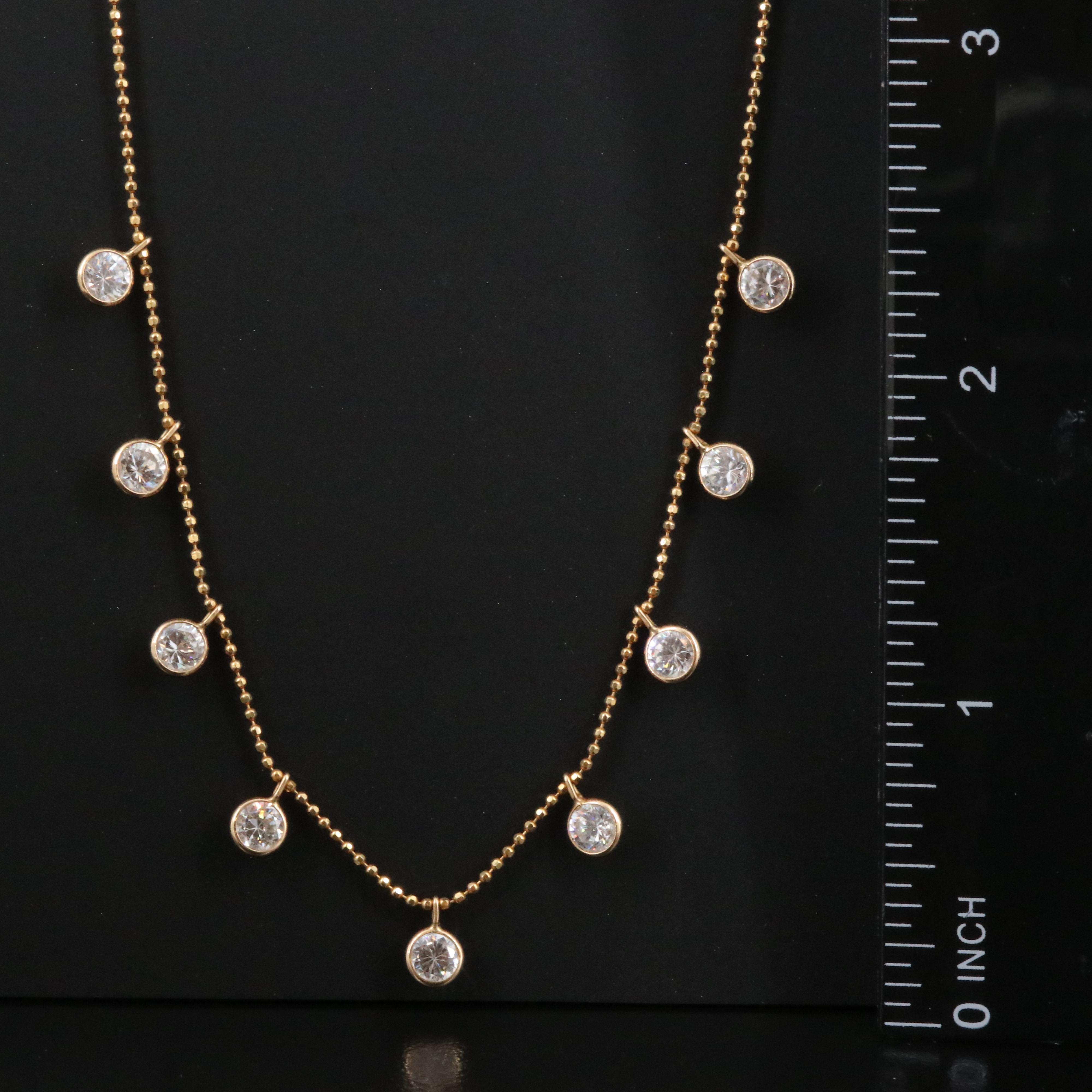 14K CZ Necklace