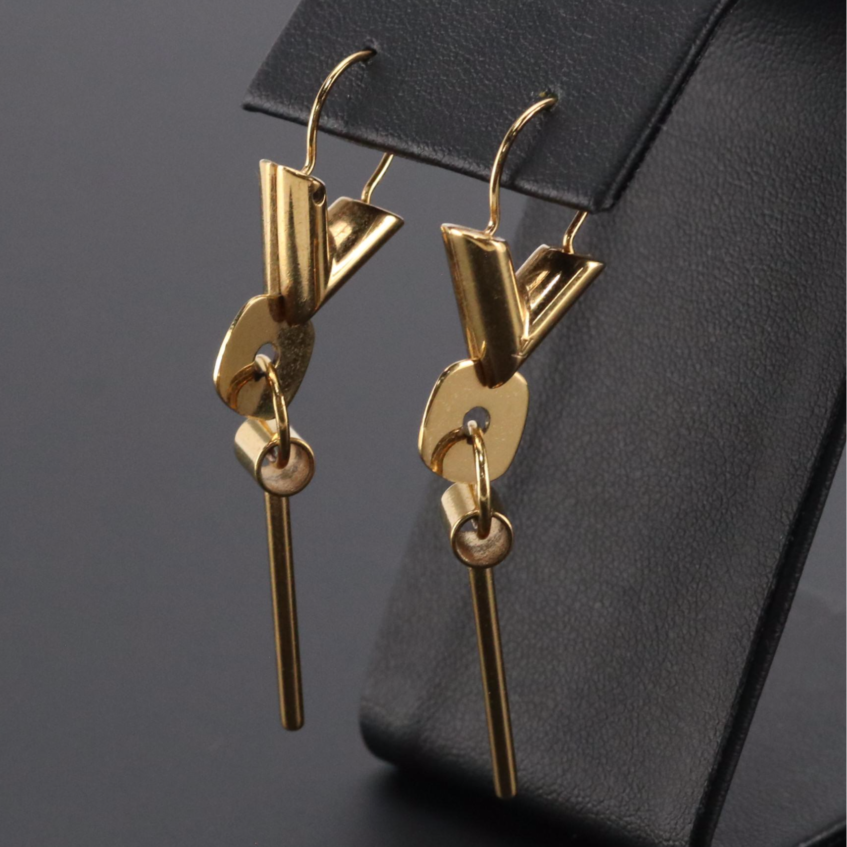 Louis Vuitton 'V' Drop Earrings
