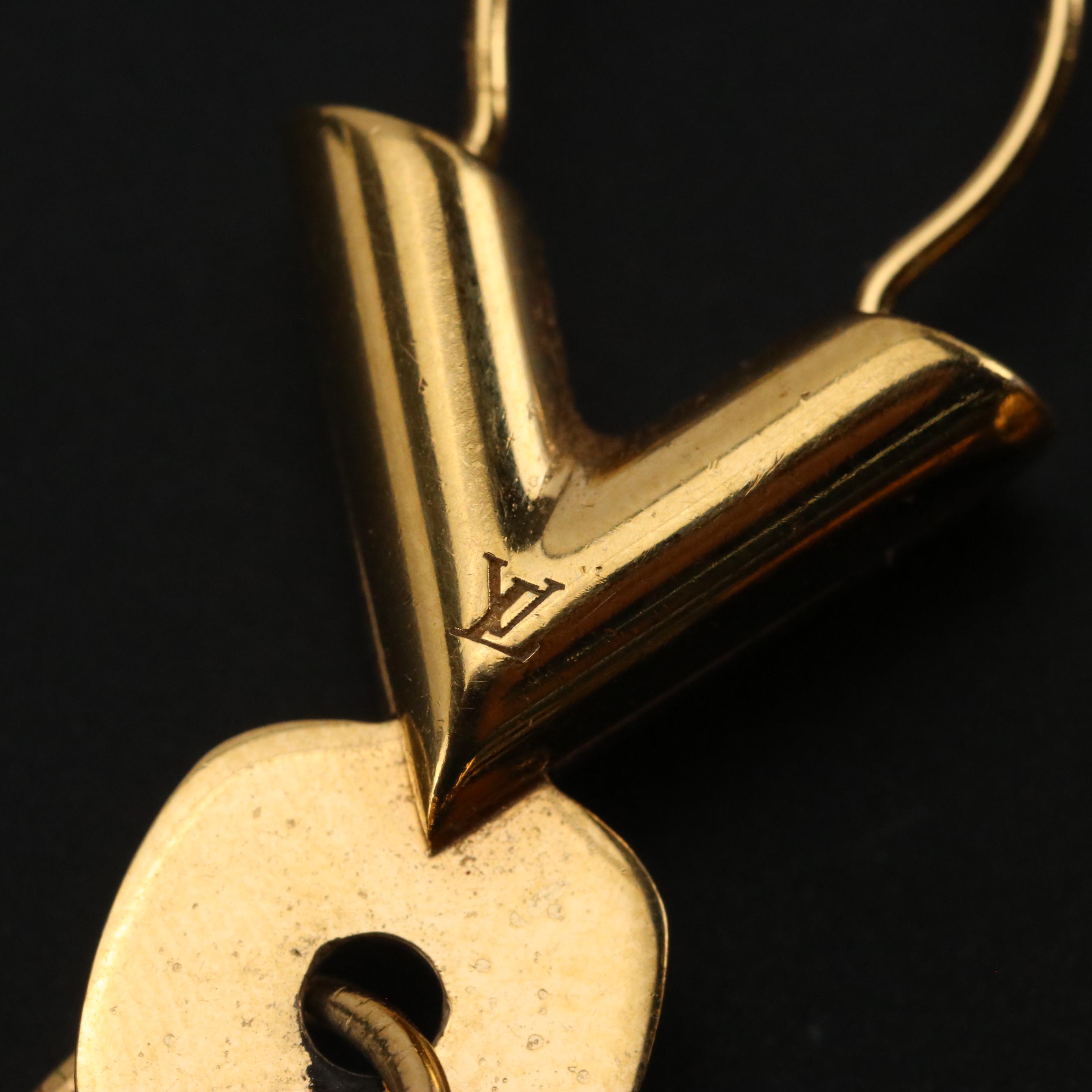 Louis Vuitton 'V' Drop Earrings