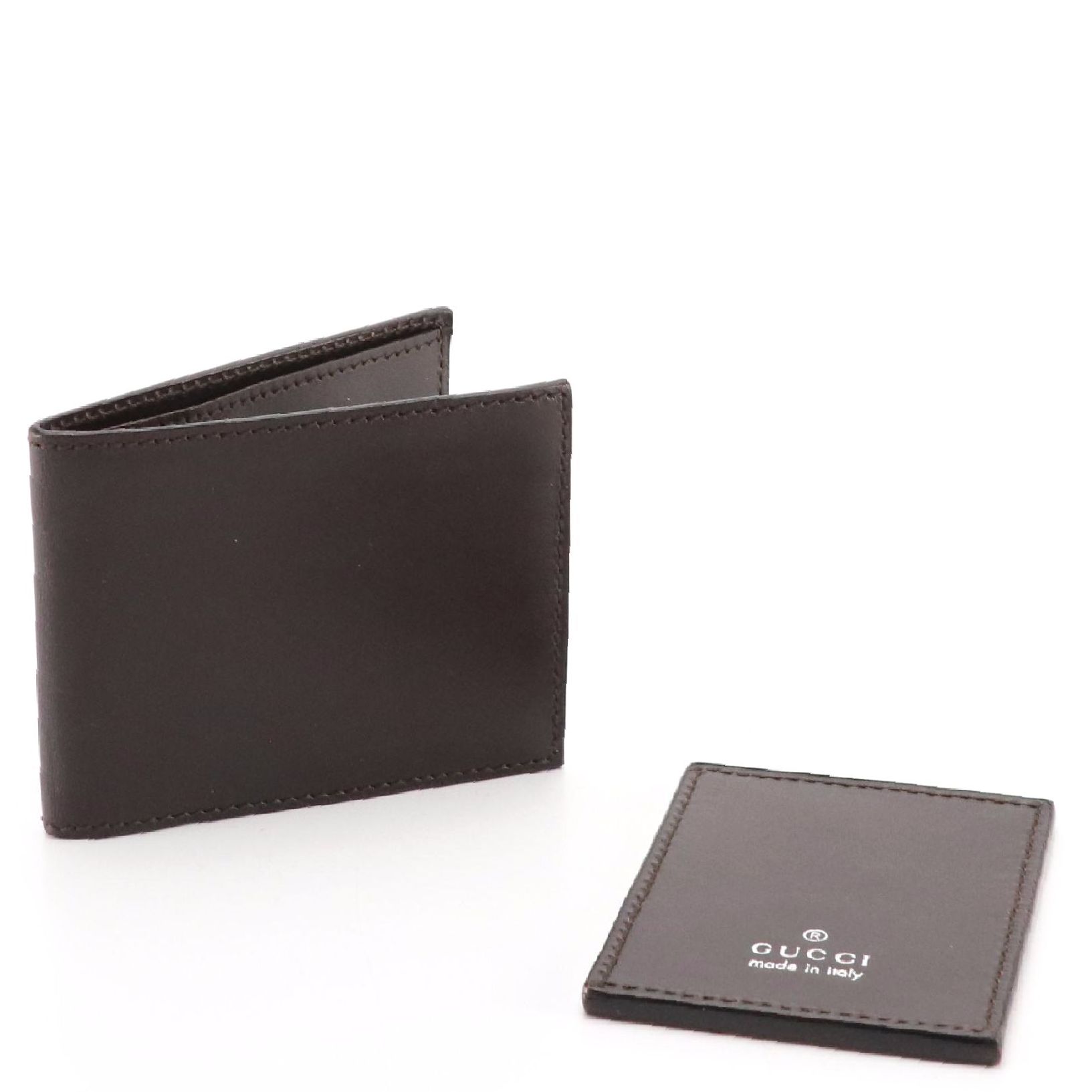 Gucci Purse Mirror and Mini Bifold Case in Leather