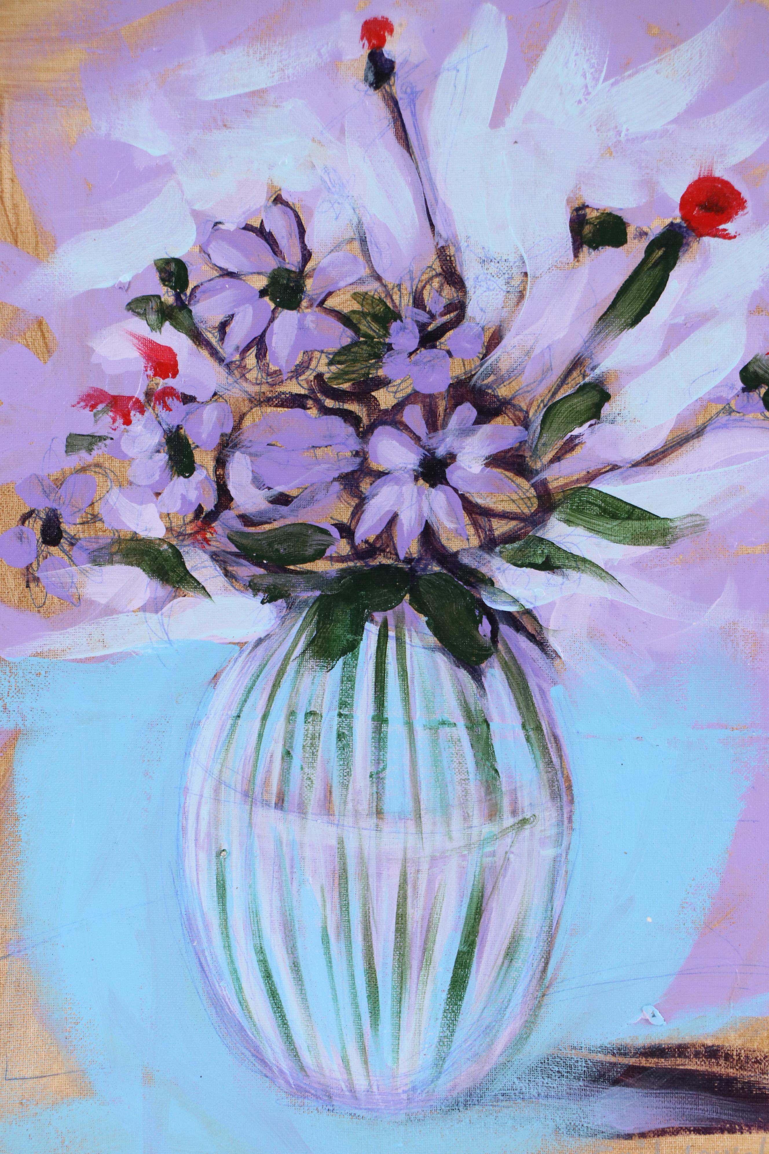 Said Oladejo-lawal Floral Still Life Acrylic Painting, 2020