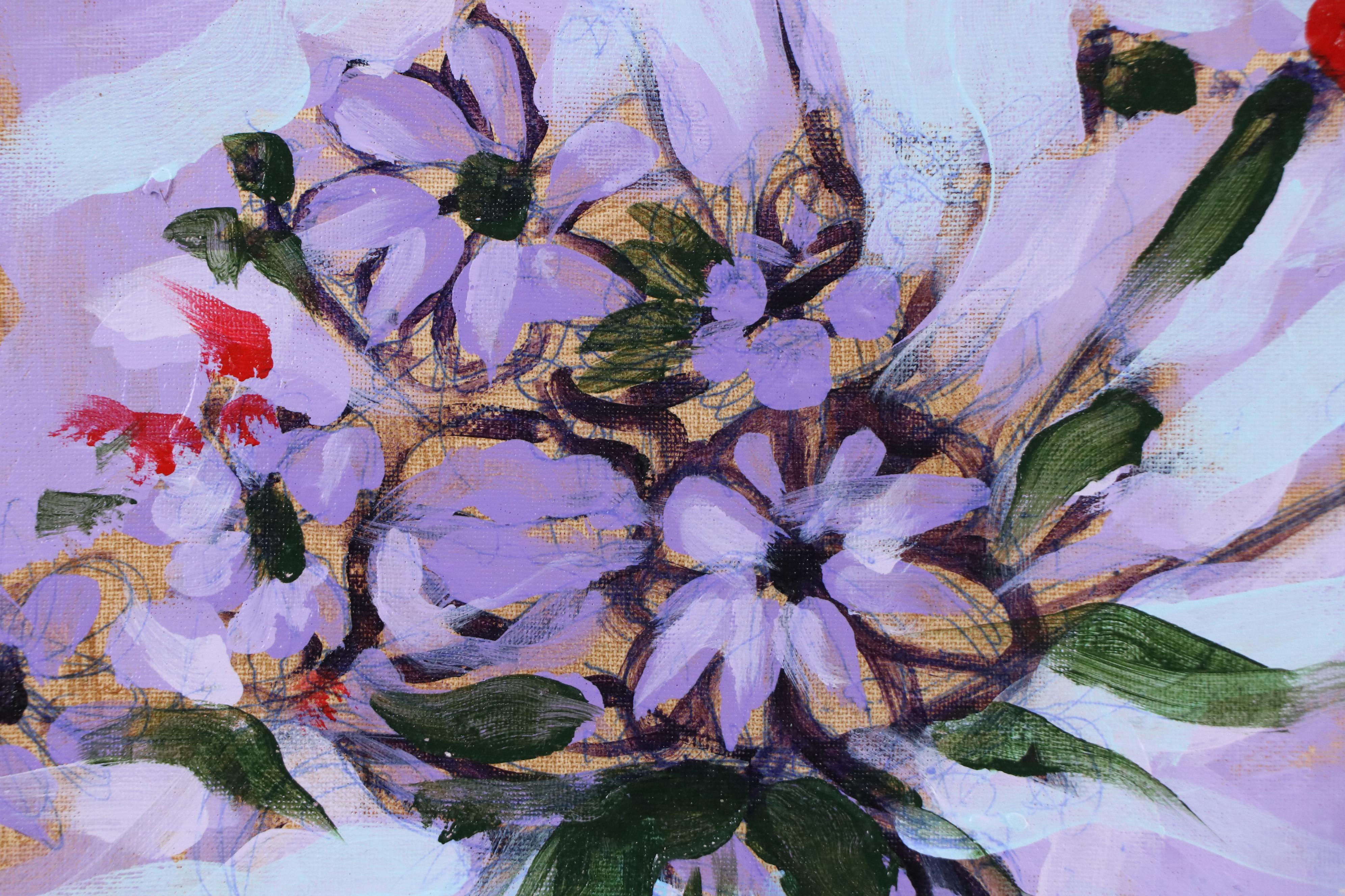 Said Oladejo-lawal Floral Still Life Acrylic Painting, 2020