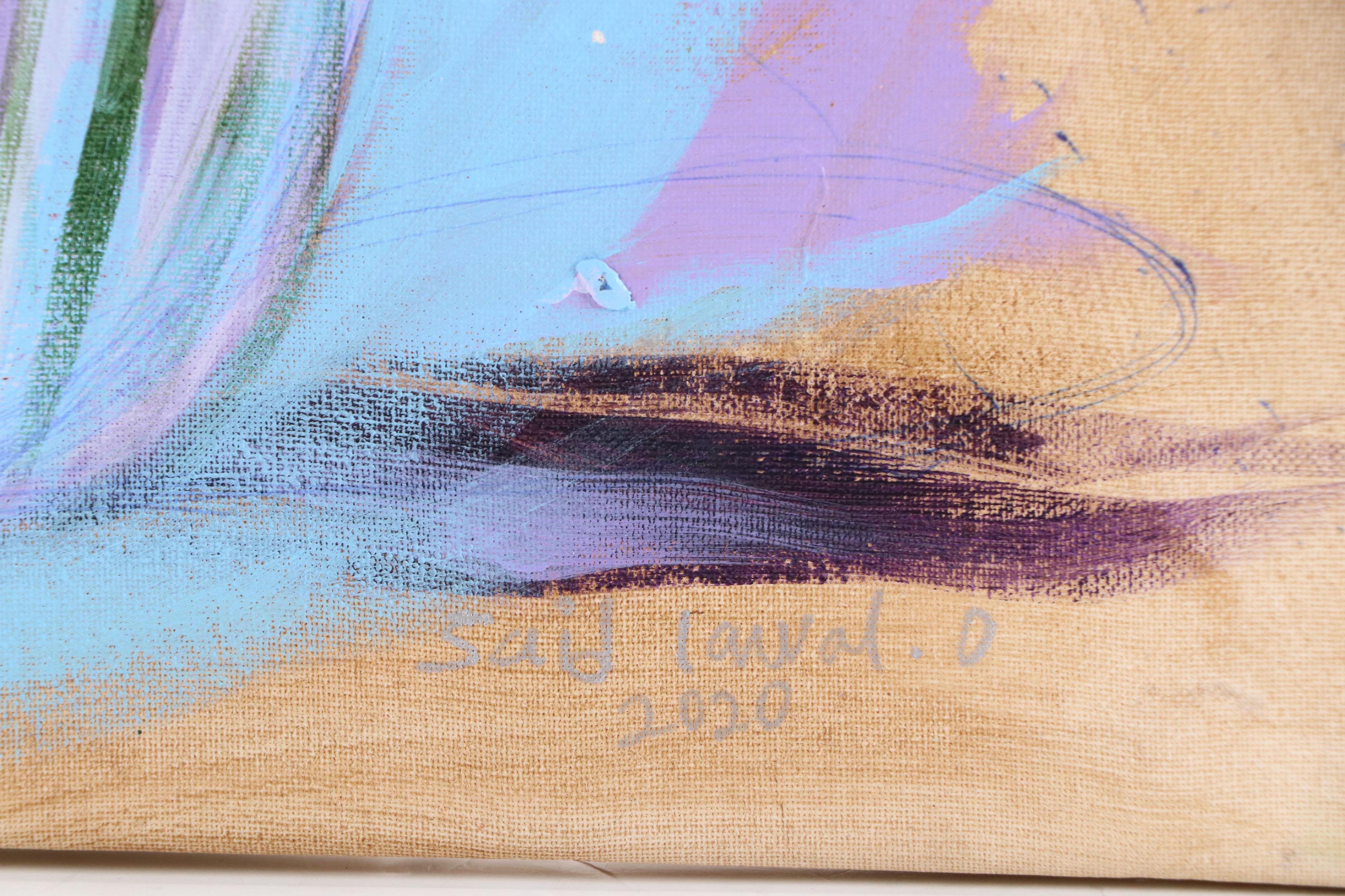 Said Oladejo-lawal Floral Still Life Acrylic Painting, 2020