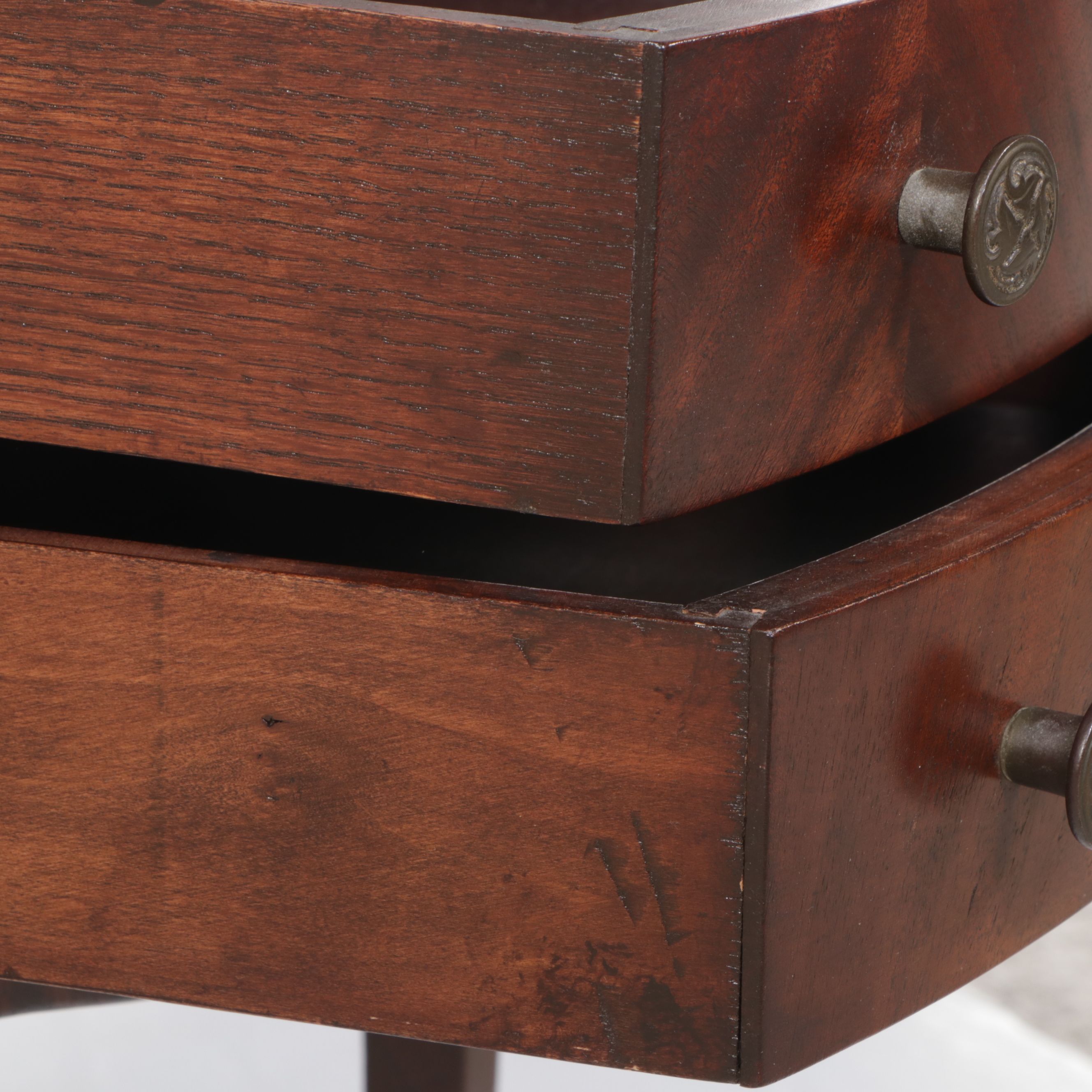 Late Victorian Mahogany Two-Drawer Stand, Late 19th/Early 20th Century