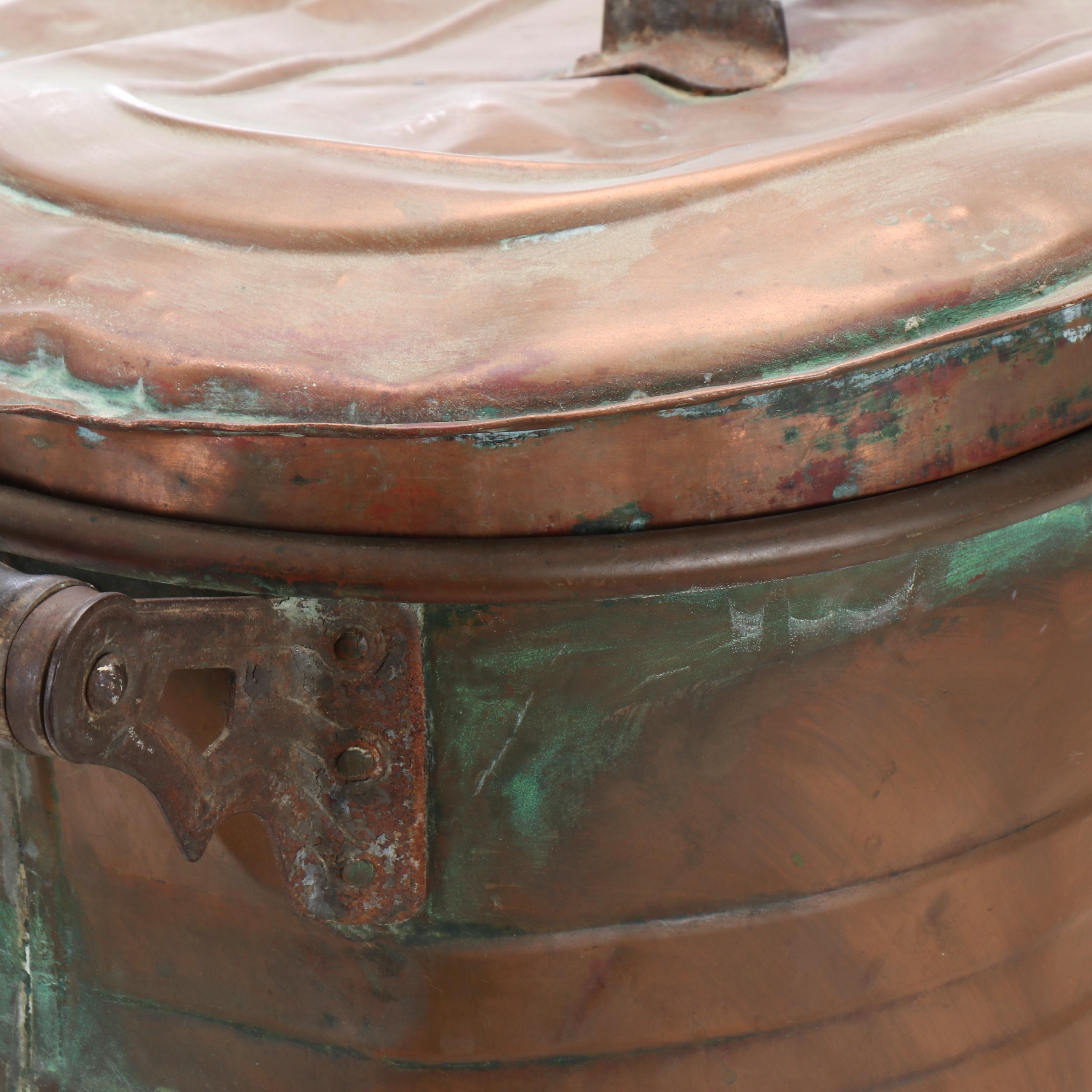 Late Victorian Copper Boiler with Lid, Late 19th/Early 20th Century