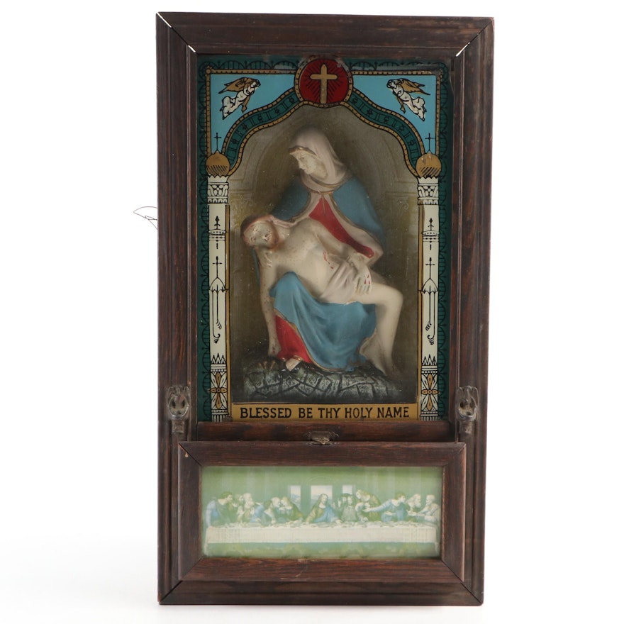 Catholic Last Rites Viaticum Shadow Box, Early 20th Century | EBTH