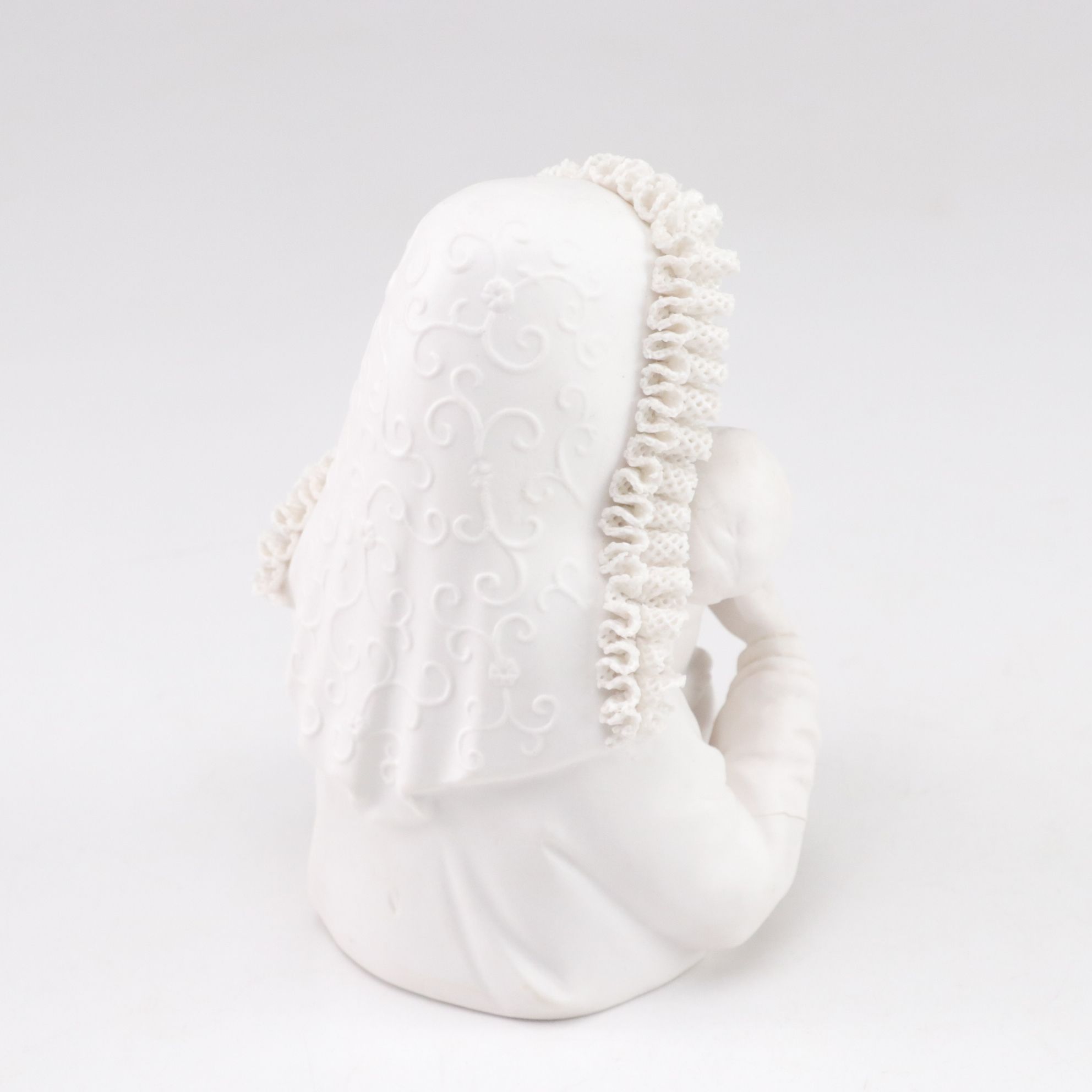 Dresden Lace Madona with Child & Other Christian Figurines