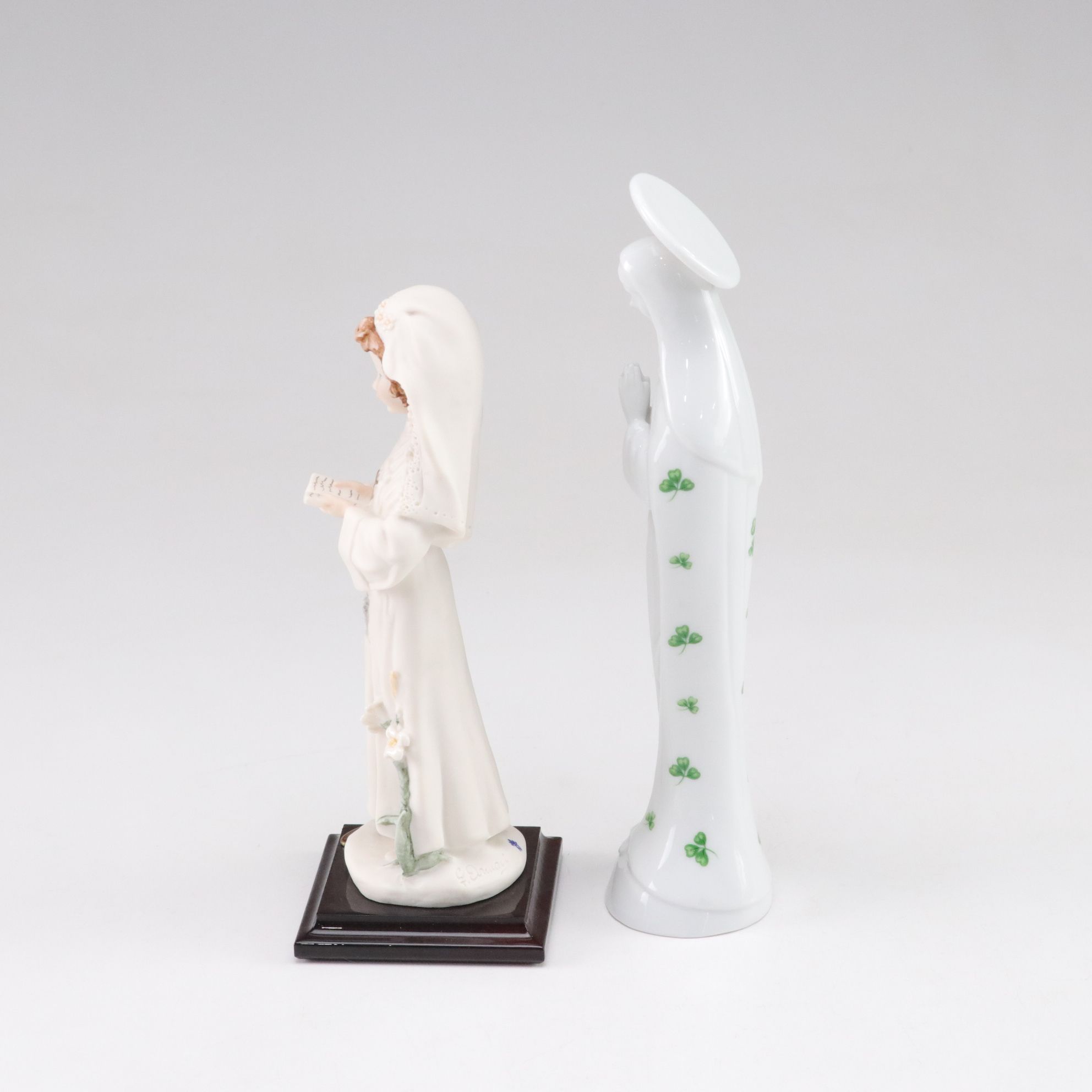 Dresden Lace Madona with Child & Other Christian Figurines