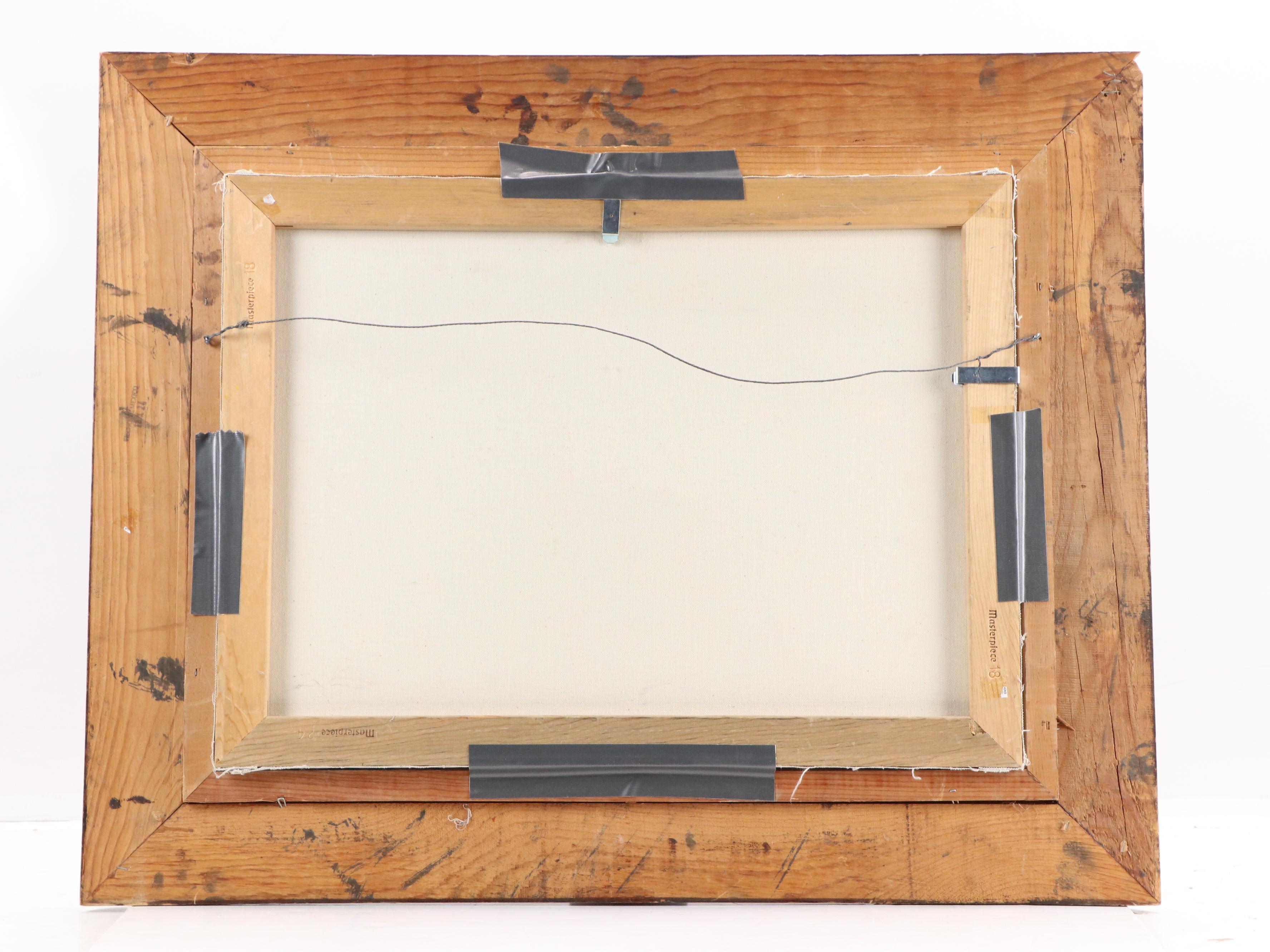 Oil Painting After Herman Von Kaulbach "Girl With Hat Trying to Catch a Bird"