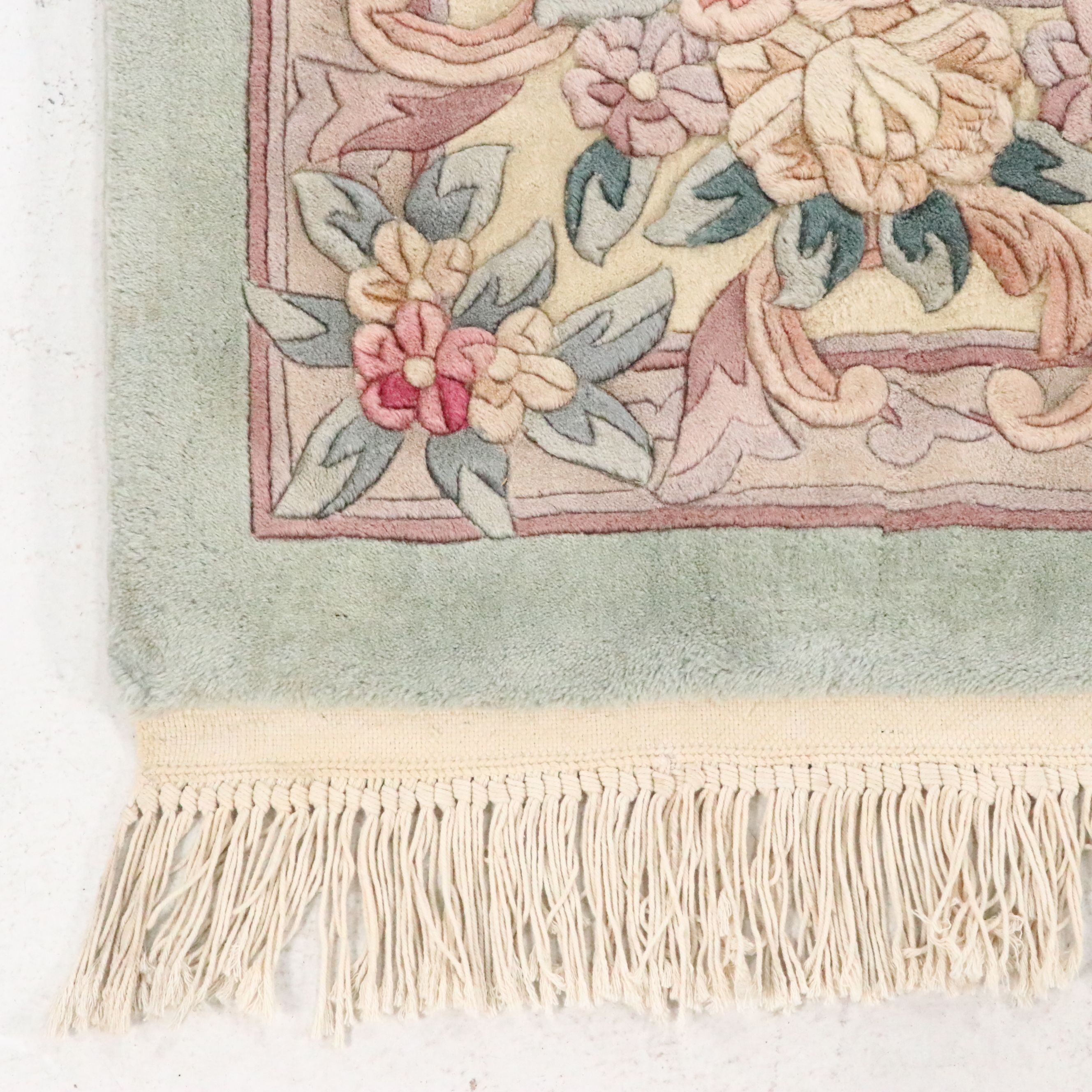 7'9 x 10'5 Hand-Knotted and Carved Chinese Peking Area Rug