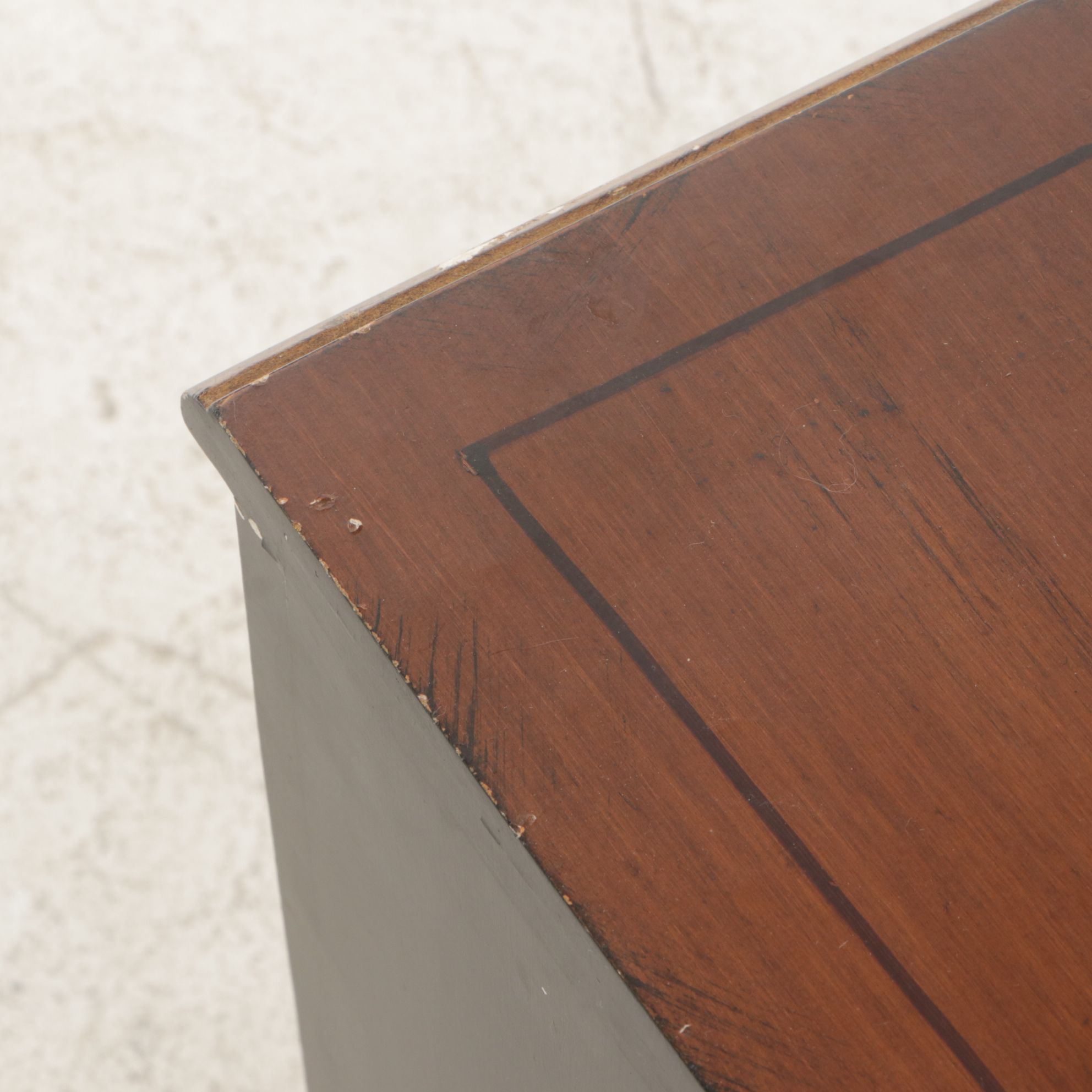 Small Wooden Accent Cabinet with Bouquet and Floral Motif, Late 20th Century