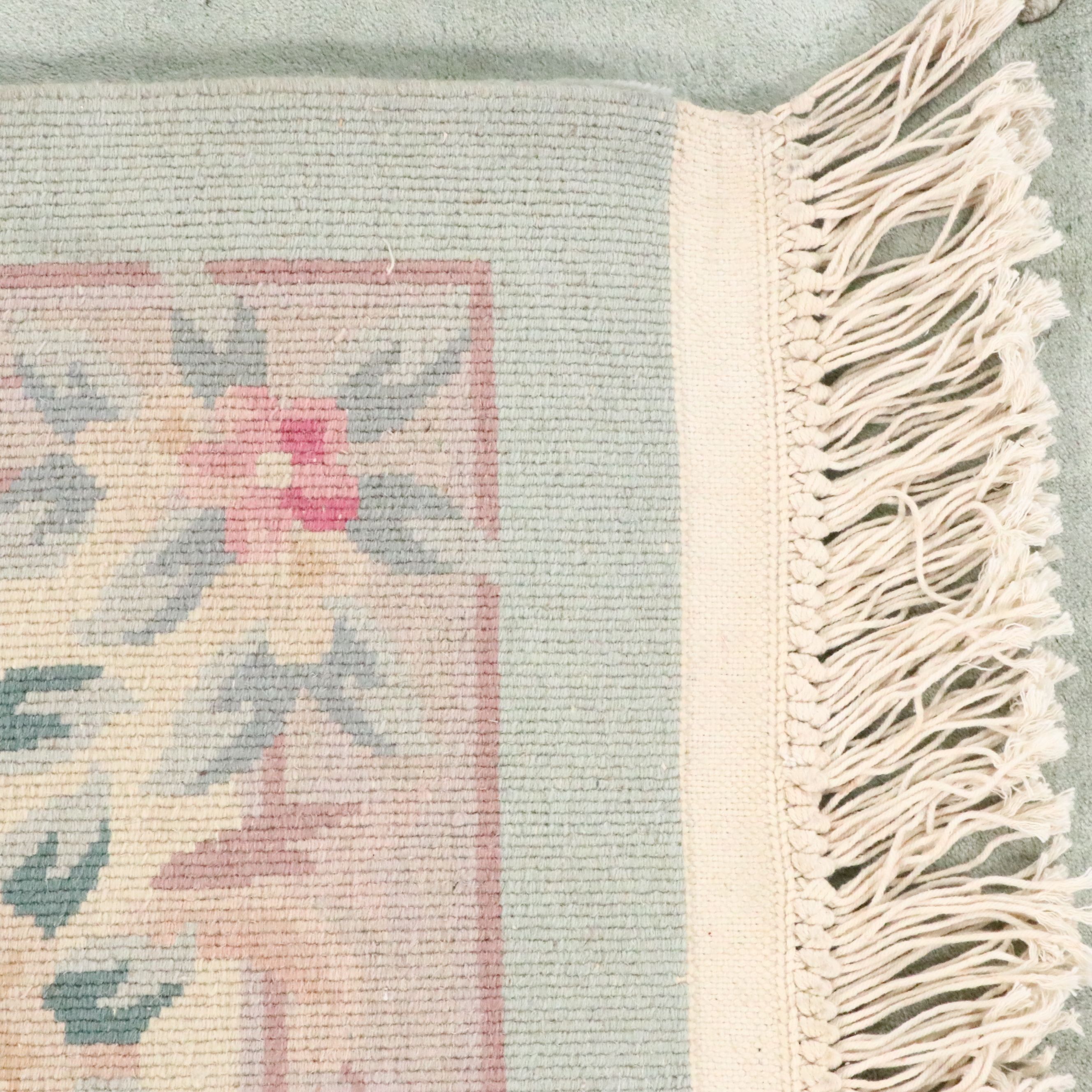 7'9 x 10'5 Hand-Knotted and Carved Chinese Peking Area Rug