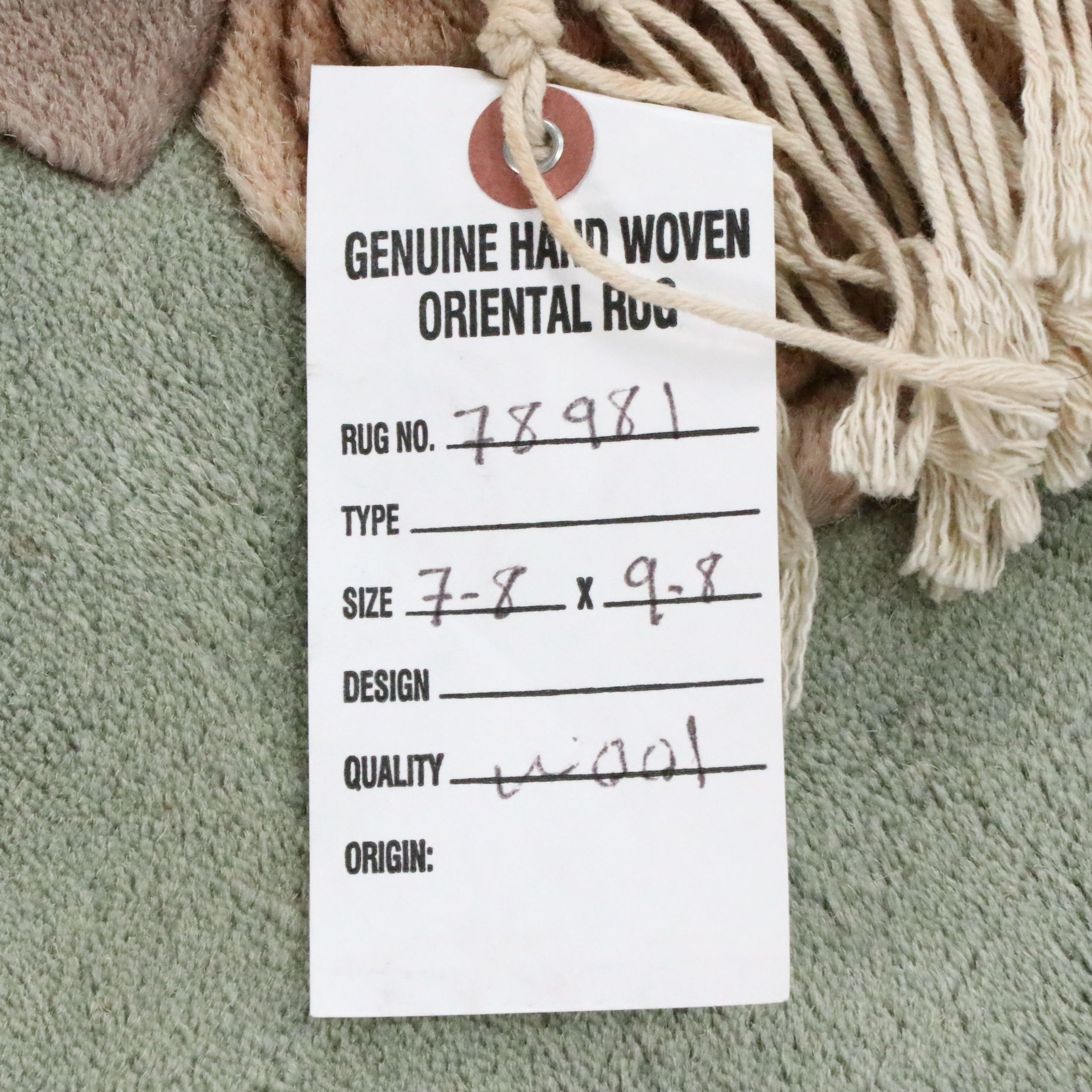 7'9 x 10'5 Hand-Knotted and Carved Chinese Peking Area Rug