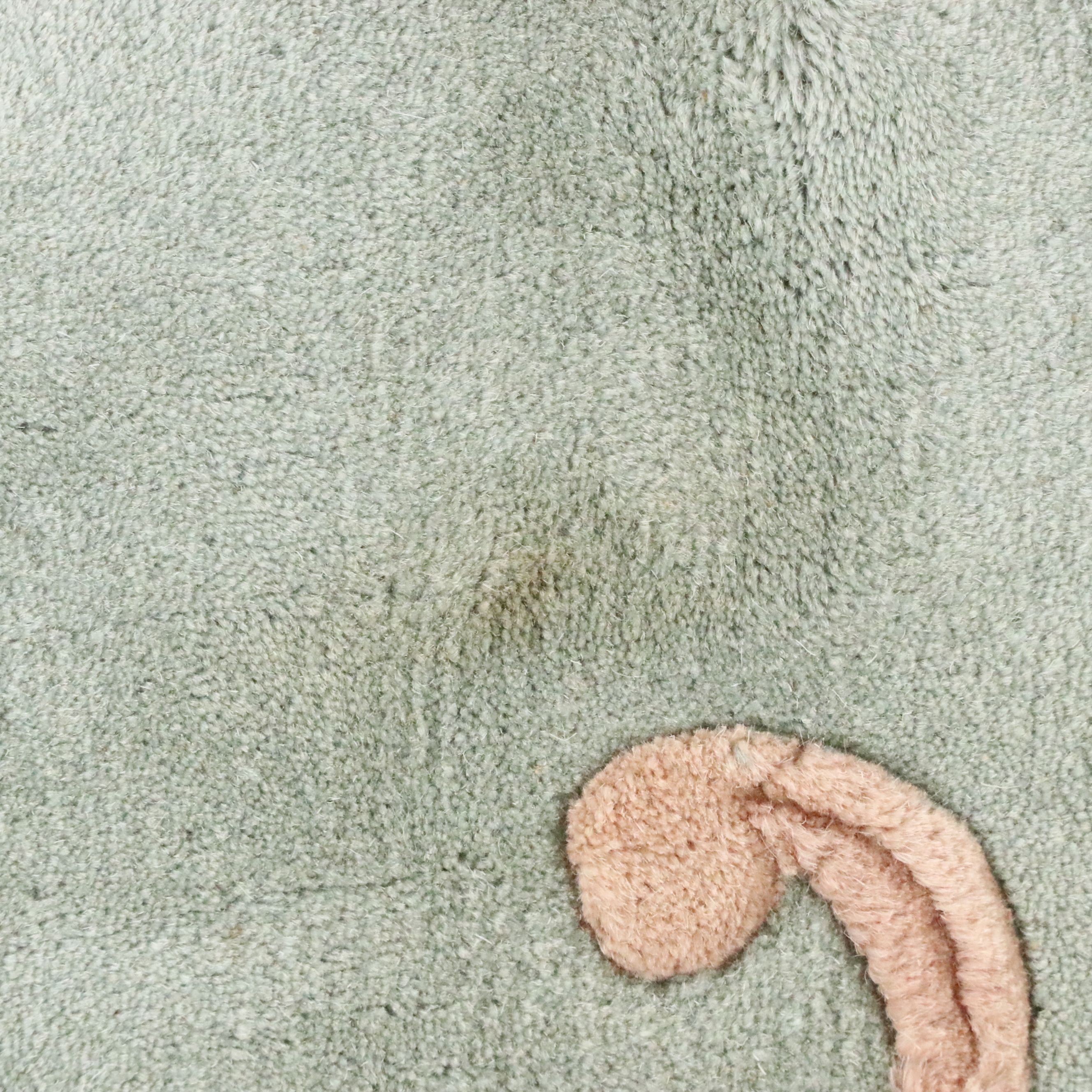 7'9 x 10'5 Hand-Knotted and Carved Chinese Peking Area Rug