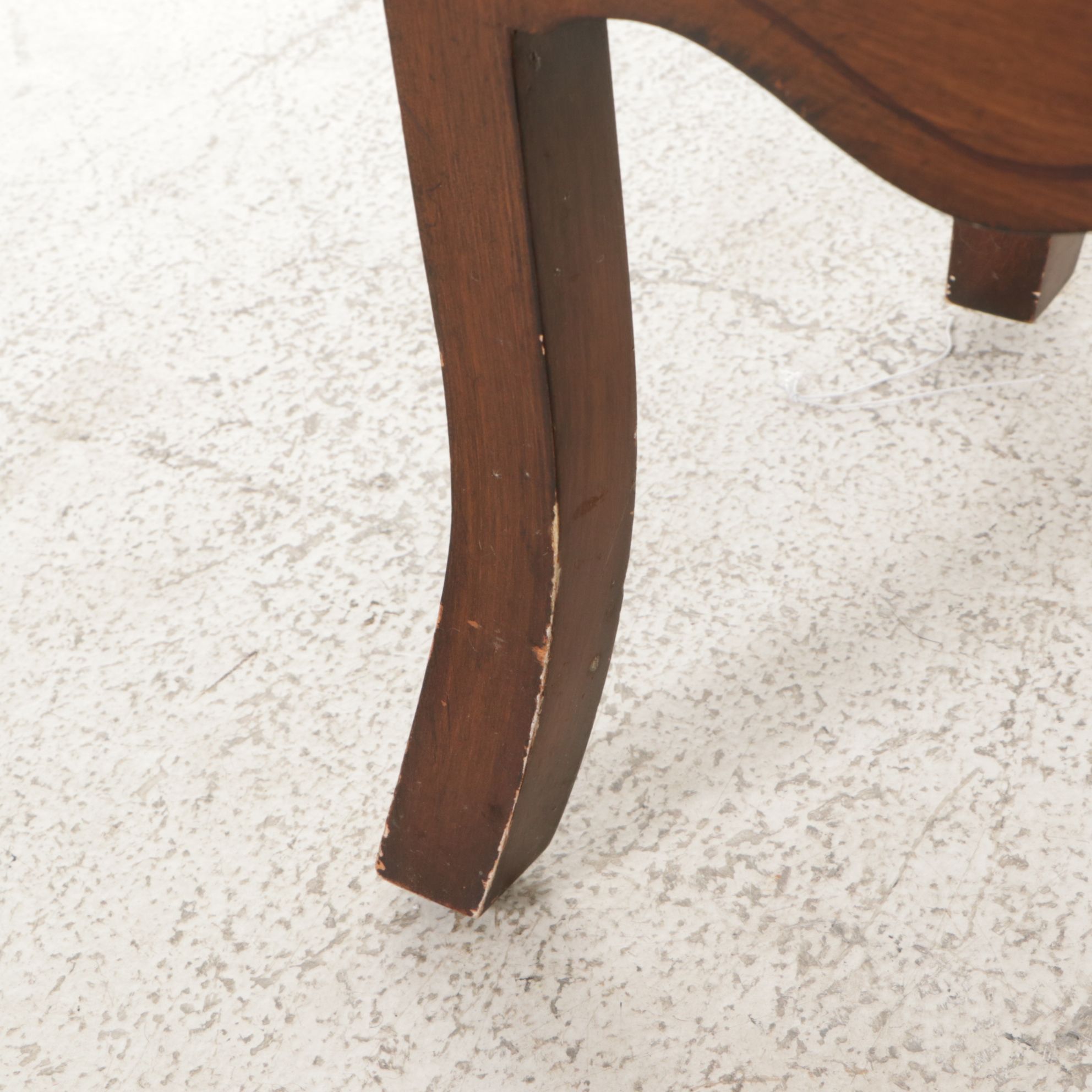 Small Wooden Accent Cabinet with Bouquet and Floral Motif, Late 20th Century