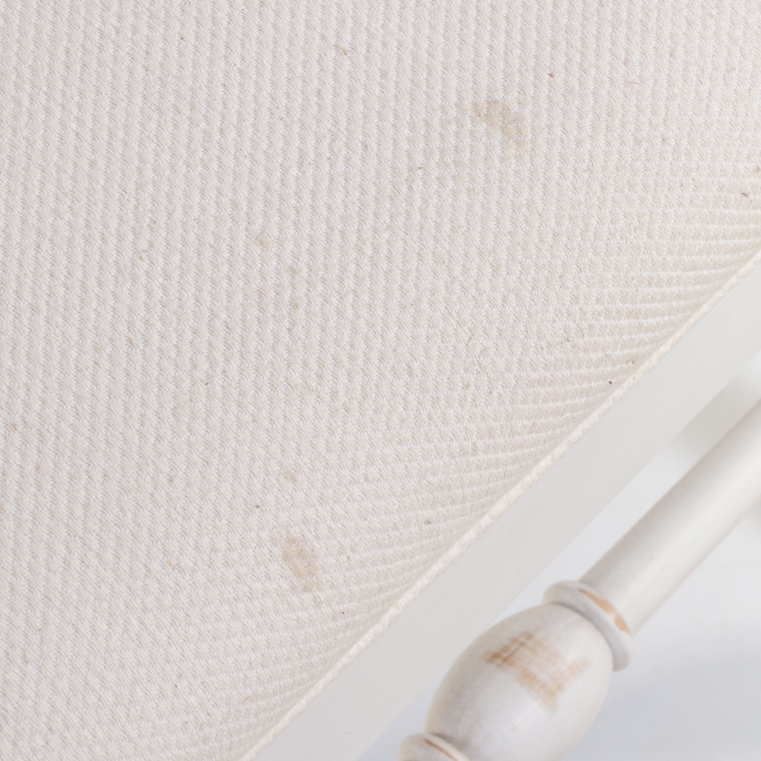 Pair of American Drew White-Painted Wood Ladder-Back Armchairs