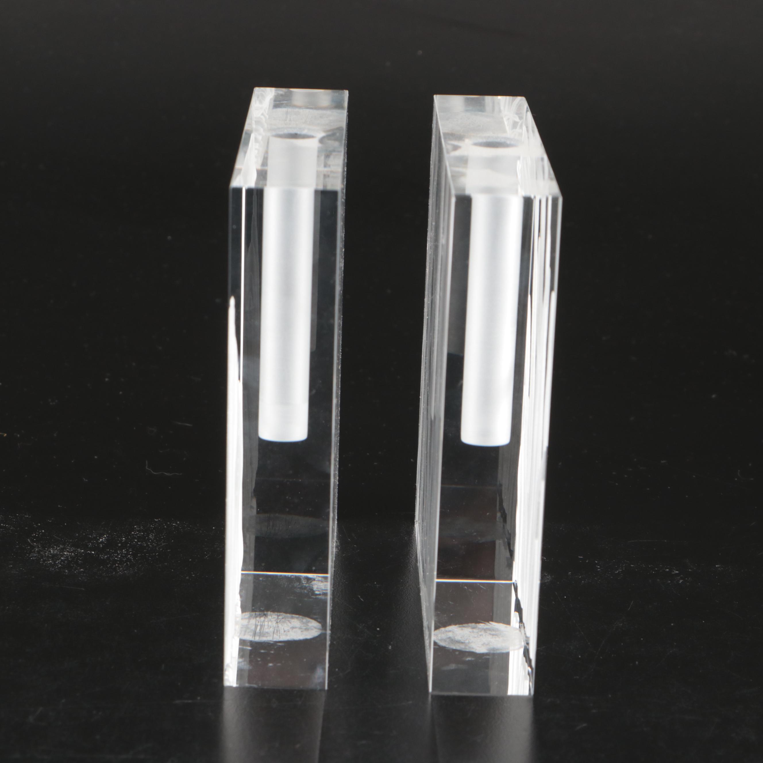 Artist Signed Art Glass Vase Pair with Muurla Ruffled Glass Vase