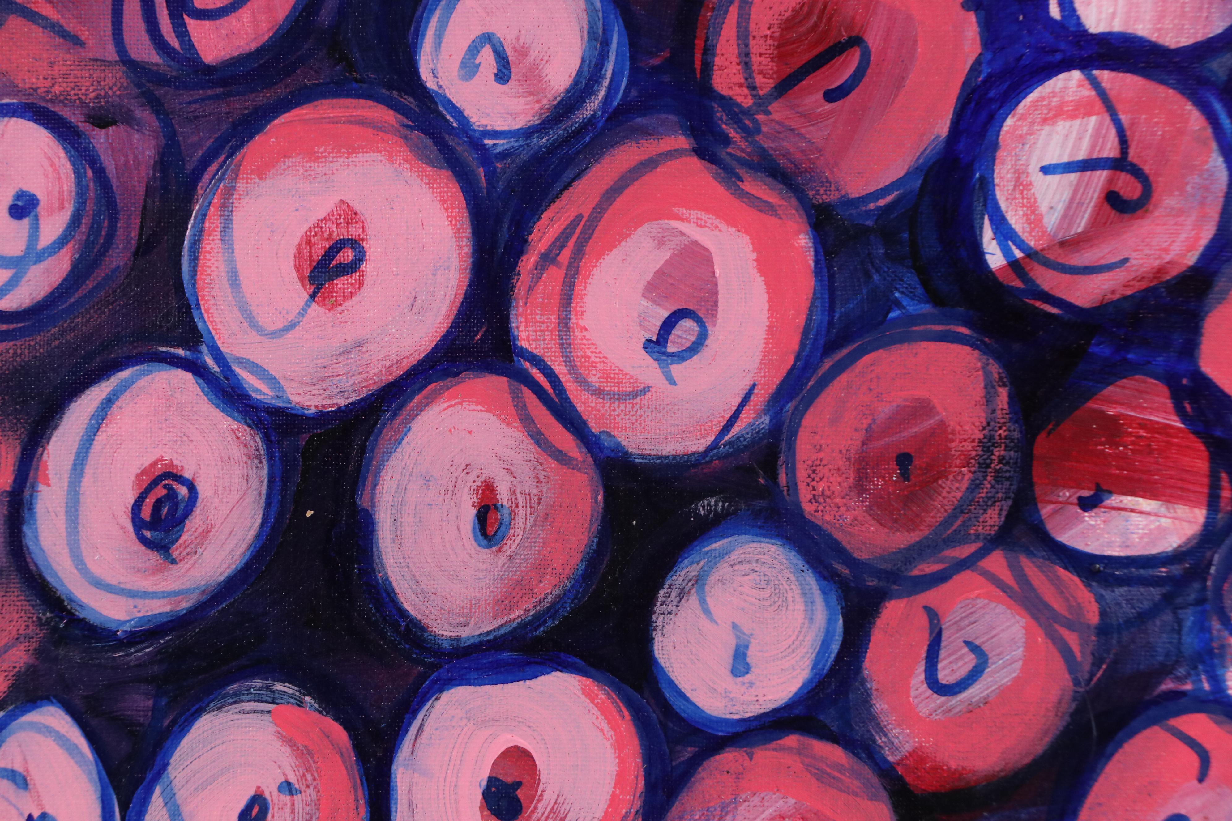 Lanre Buraimoh Floral Still Life Acrylic Painting, 2015