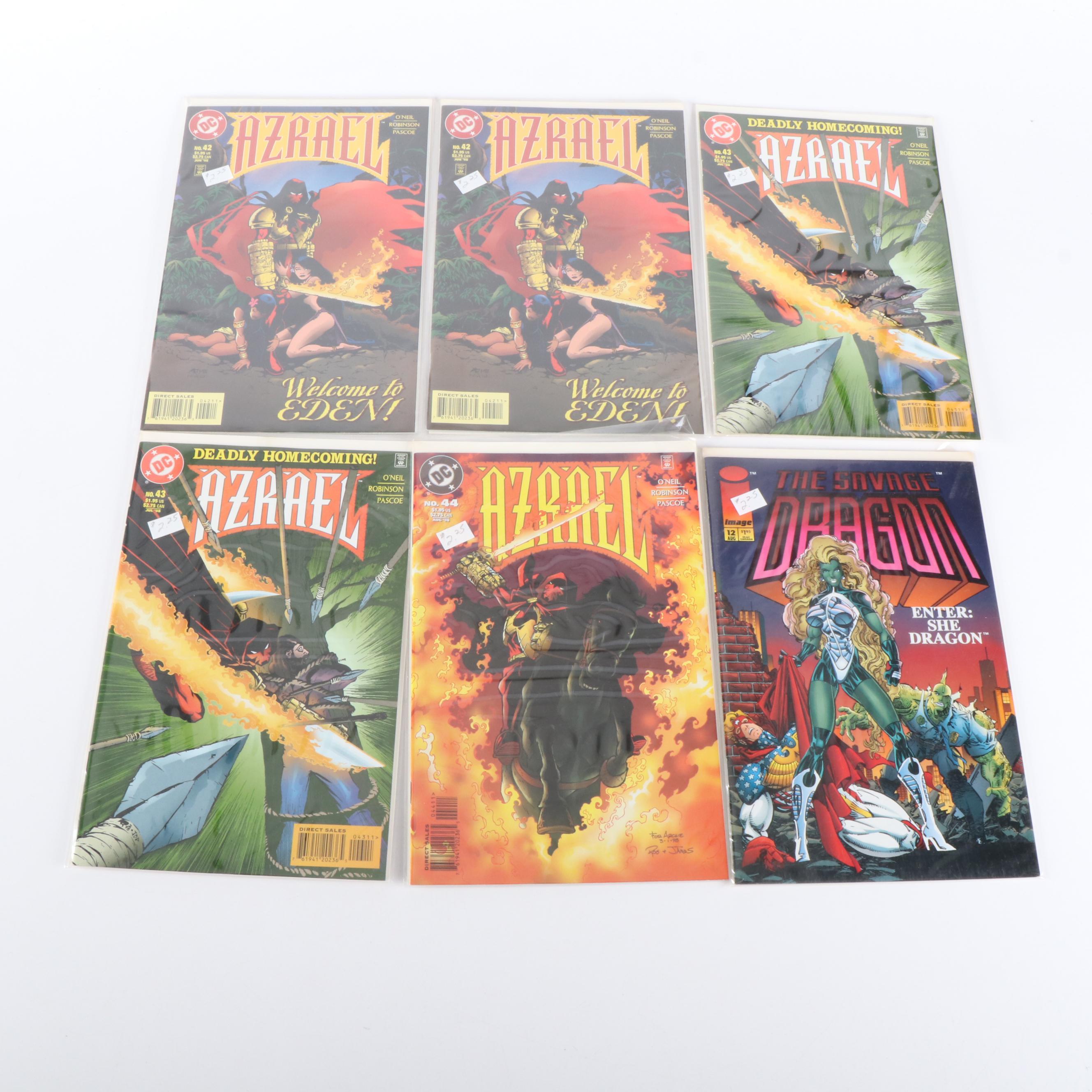 Modern Age "The Savage Dragon" and "Azrael" Comic Books