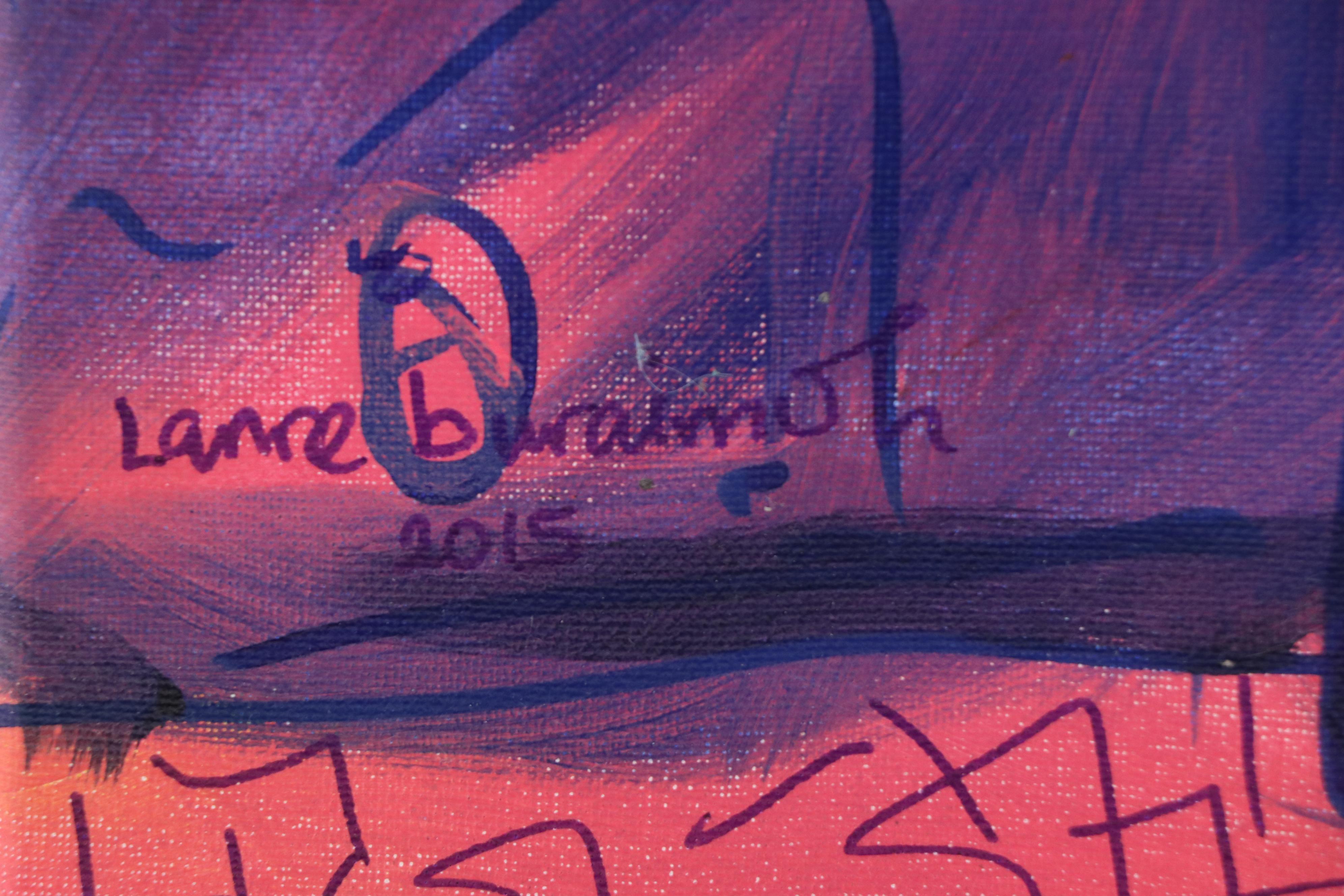 Lanre Buraimoh Floral Still Life Acrylic Painting, 2015