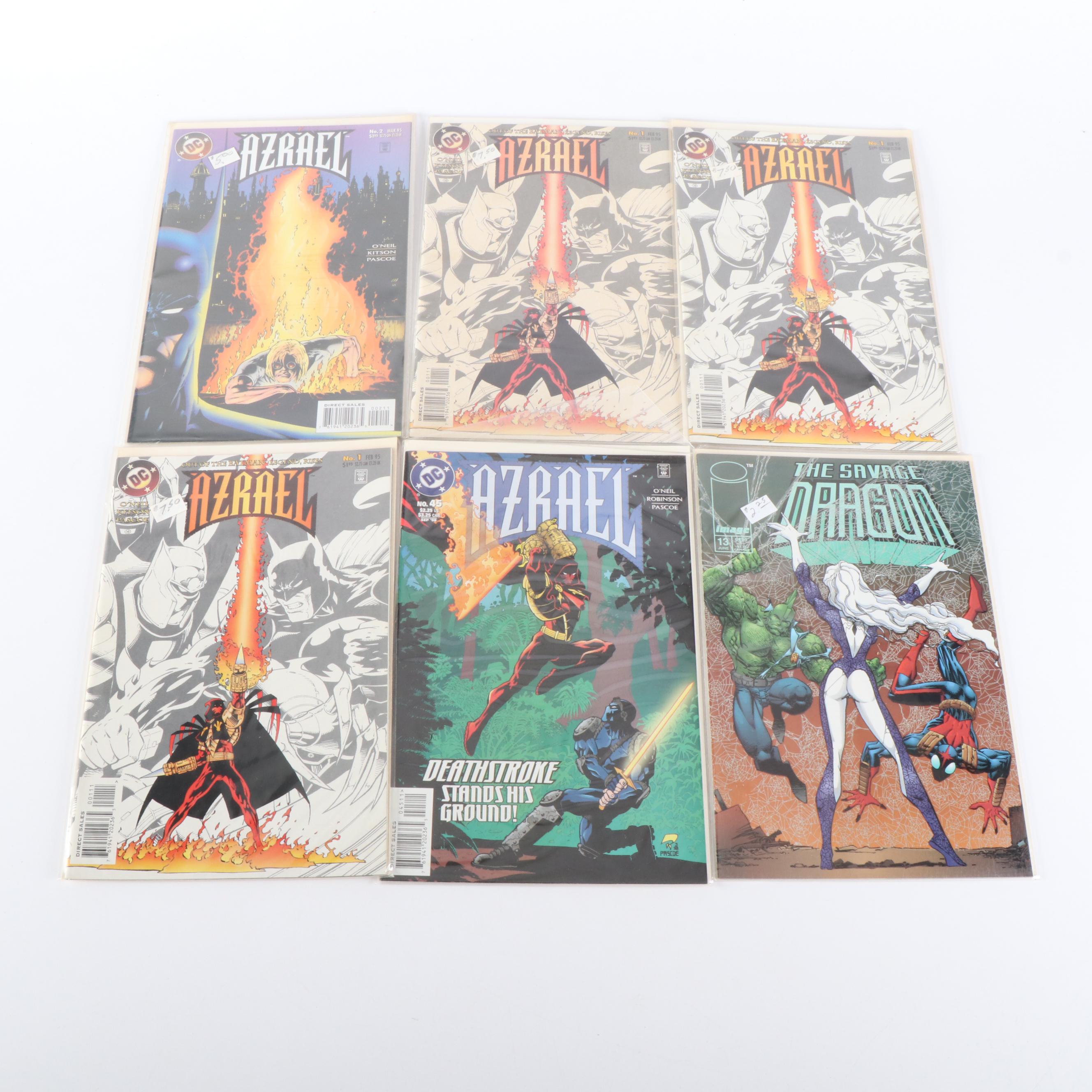 Modern Age "The Savage Dragon" and "Azrael" Comic Books