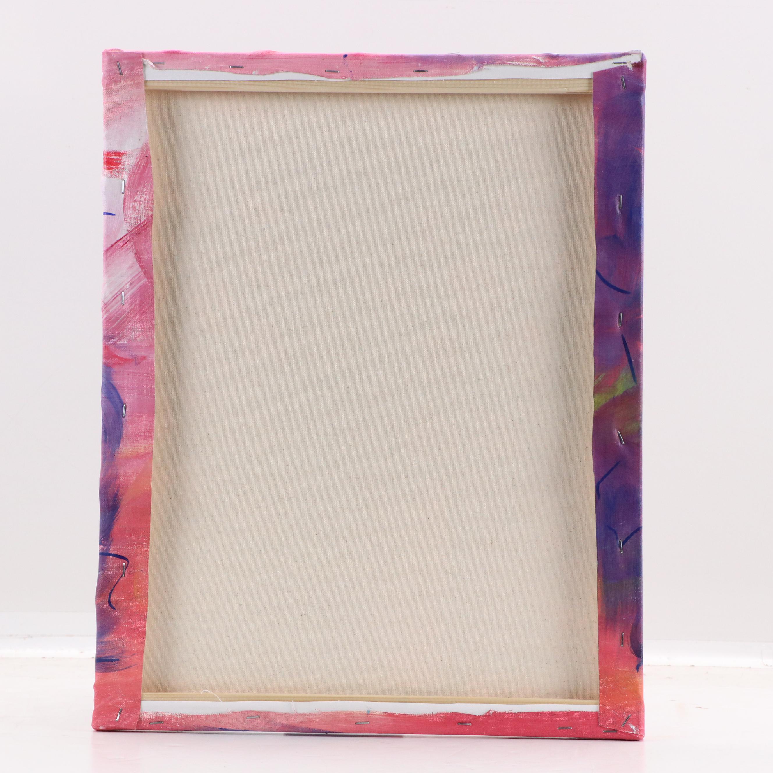 Lanre Buraimoh Floral Still Life Acrylic Painting, 2015