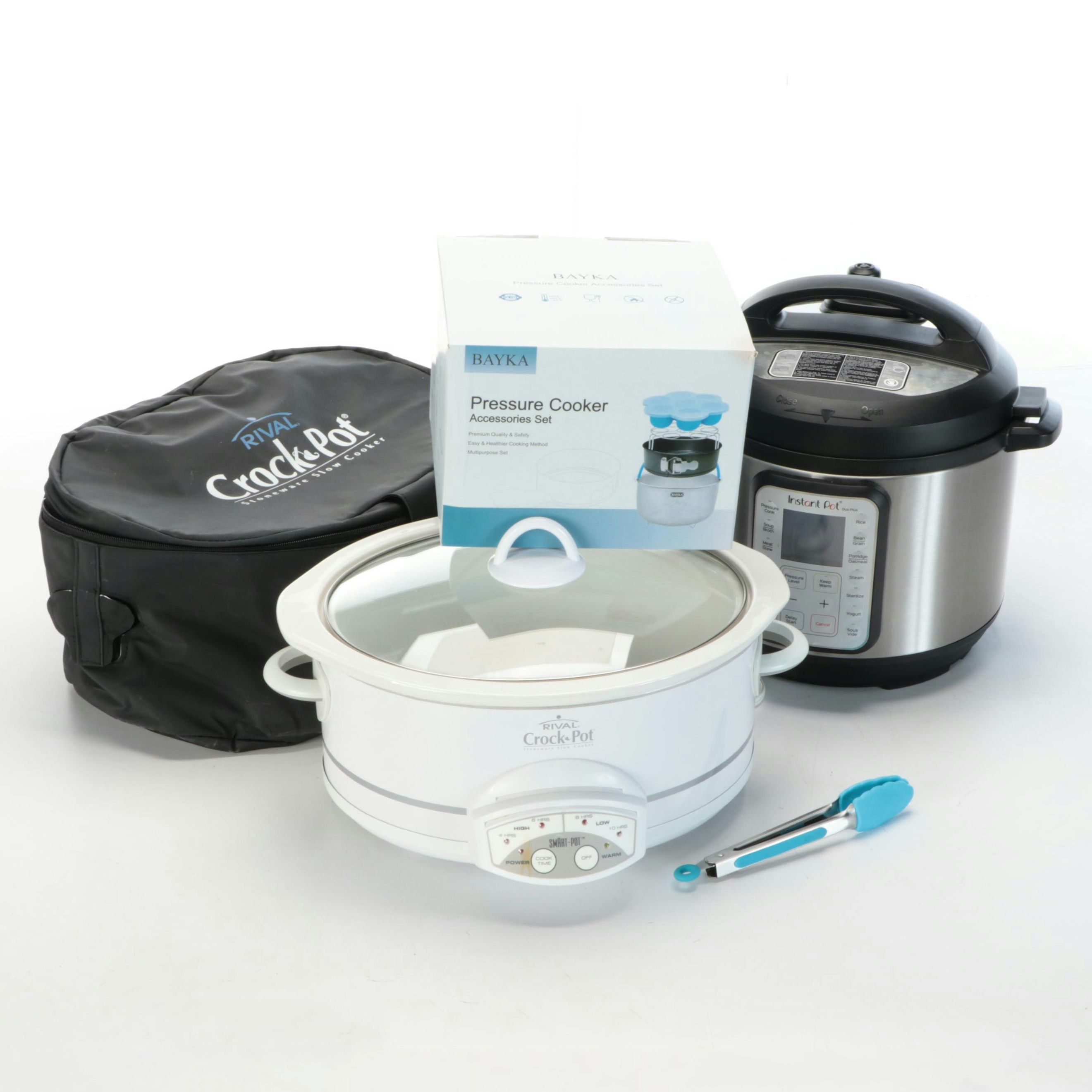 Rival Crock-Pot Slow Cooker and Instant Pot Duo Plus Pressure Cooker