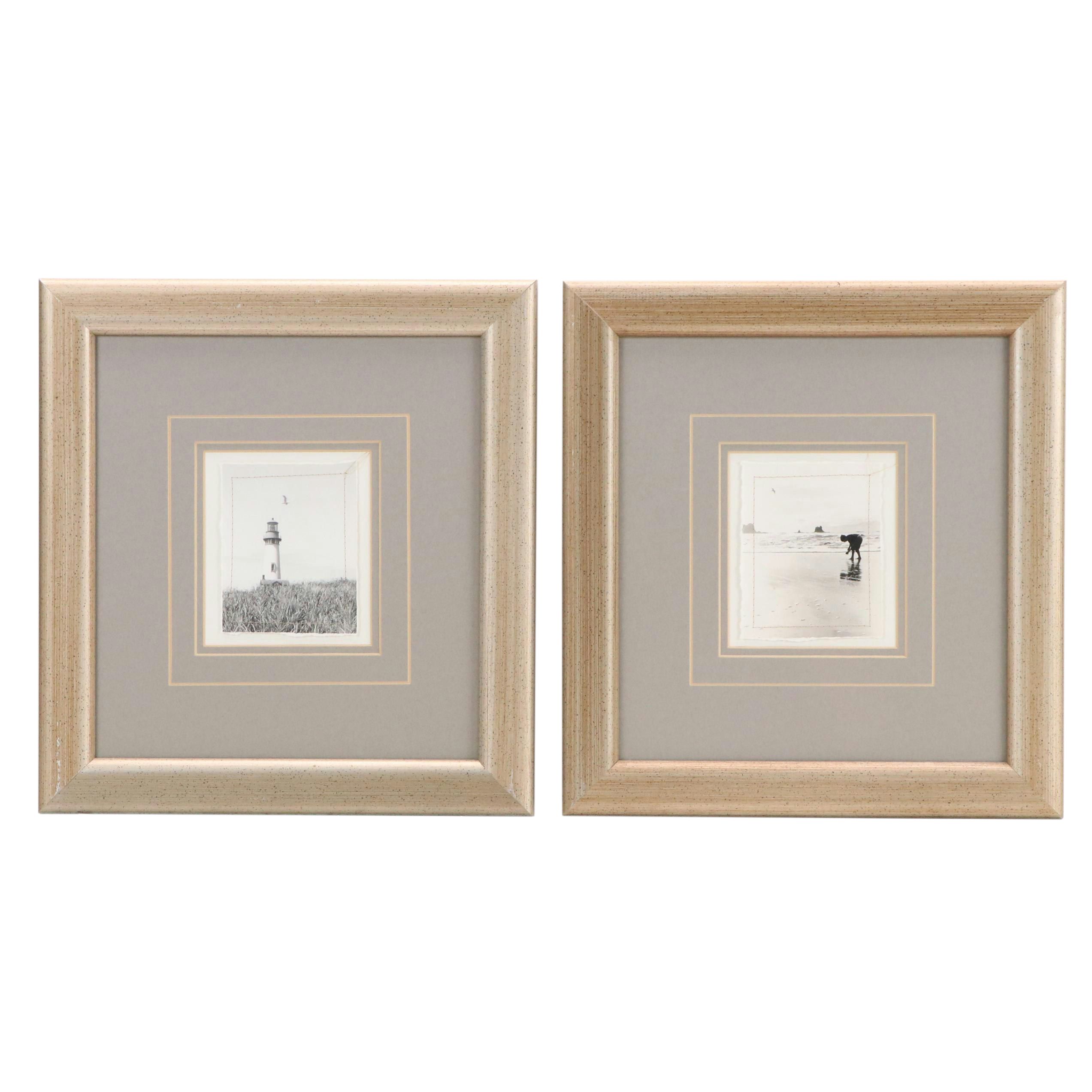 Heidi Fruehan Embellished Silver Gelatin Prints "By the Sea"