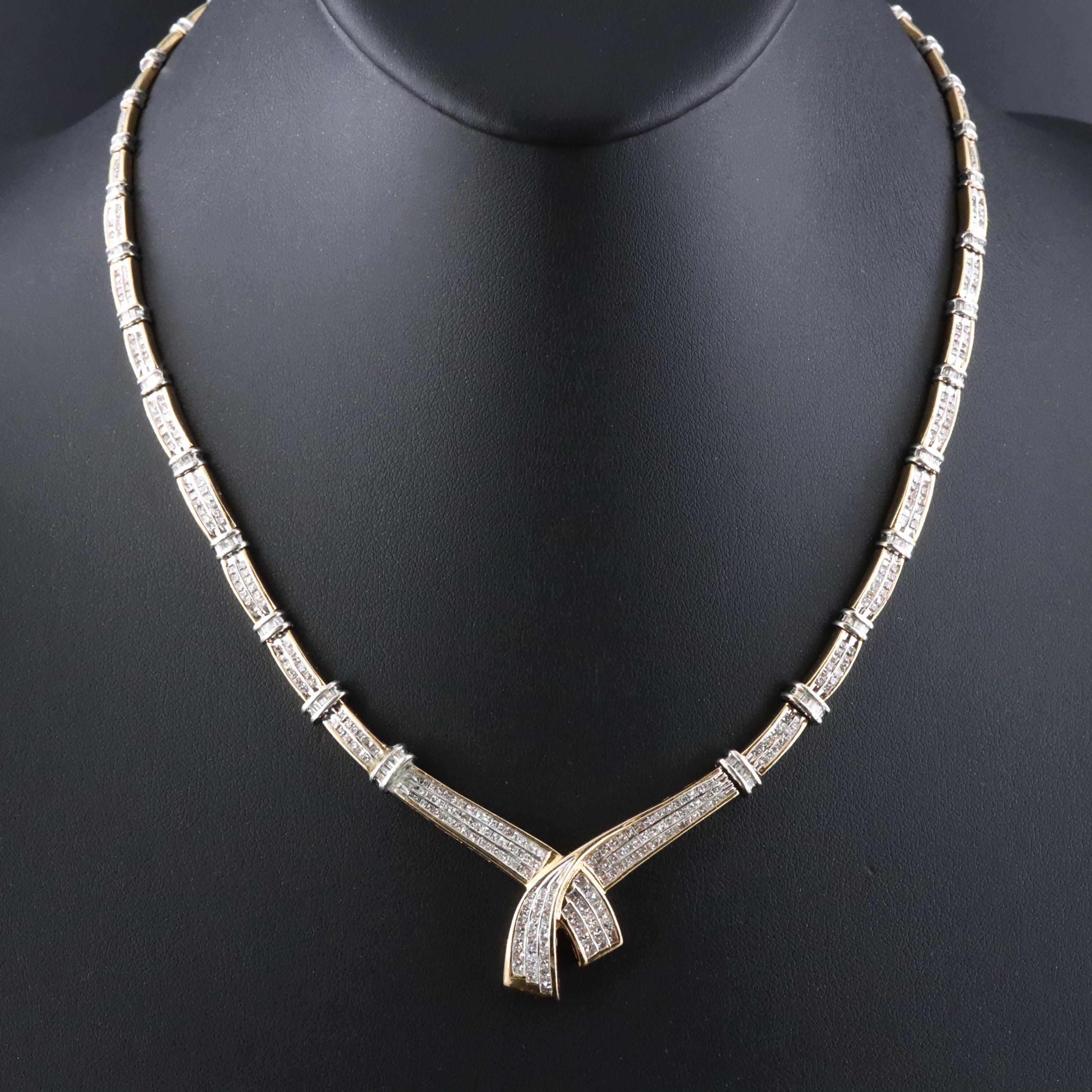 14K Two-Tone 7.03 CTW Diamond Necklace