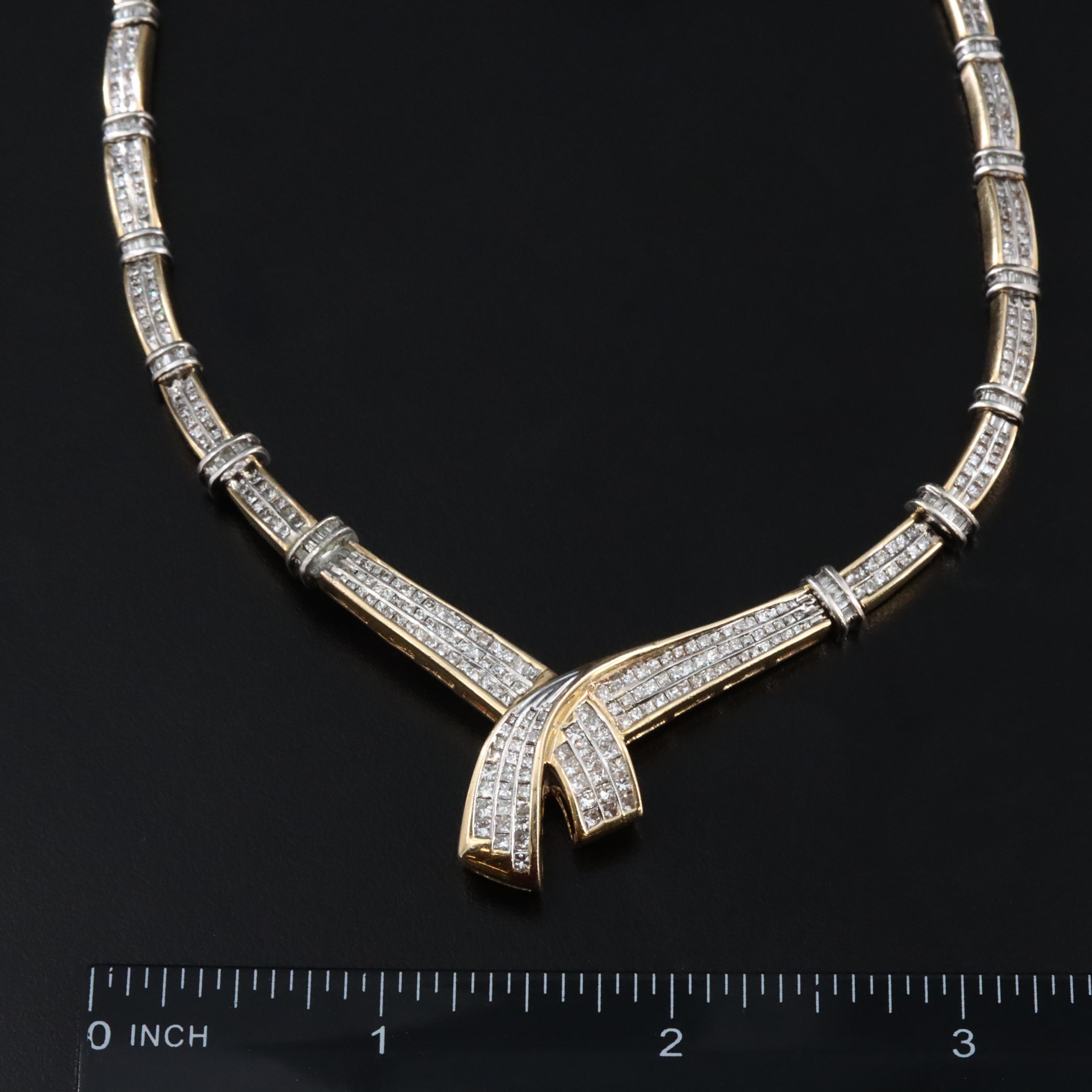 14K Two-Tone 7.03 CTW Diamond Necklace