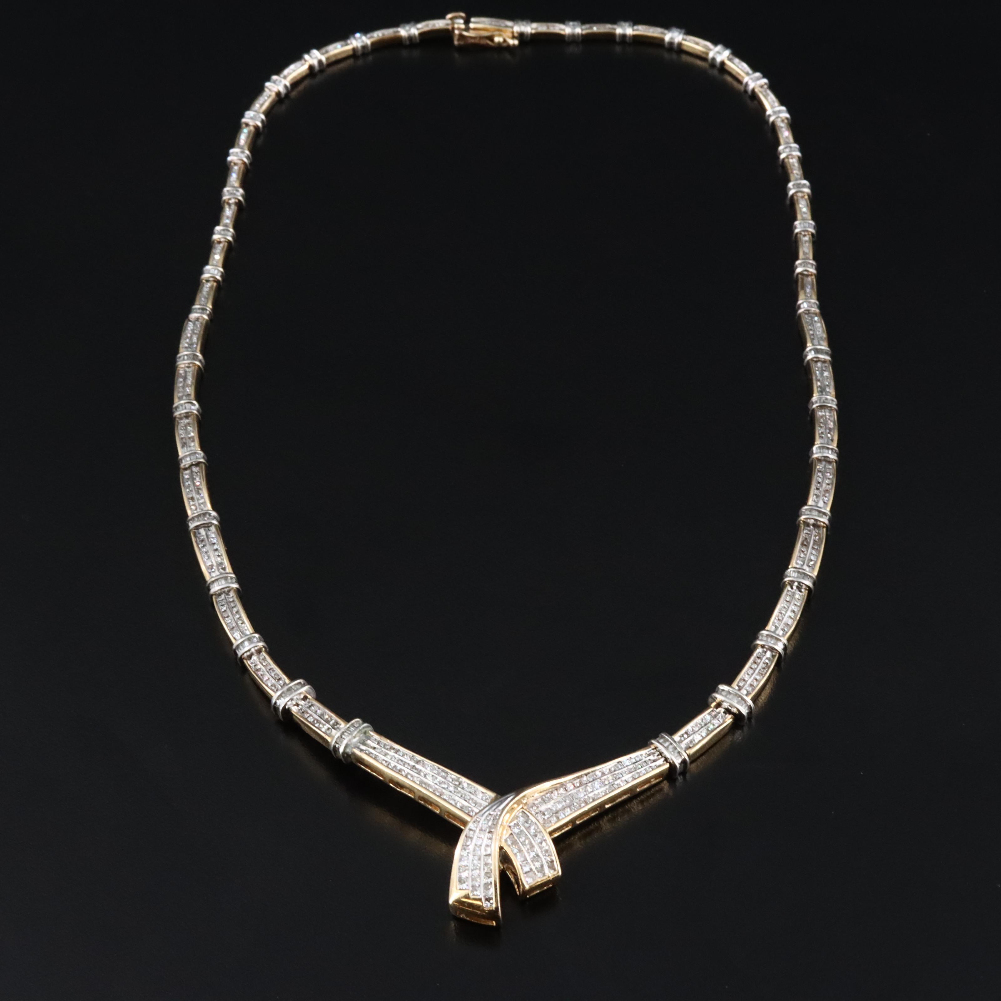 14K Two-Tone 7.03 CTW Diamond Necklace
