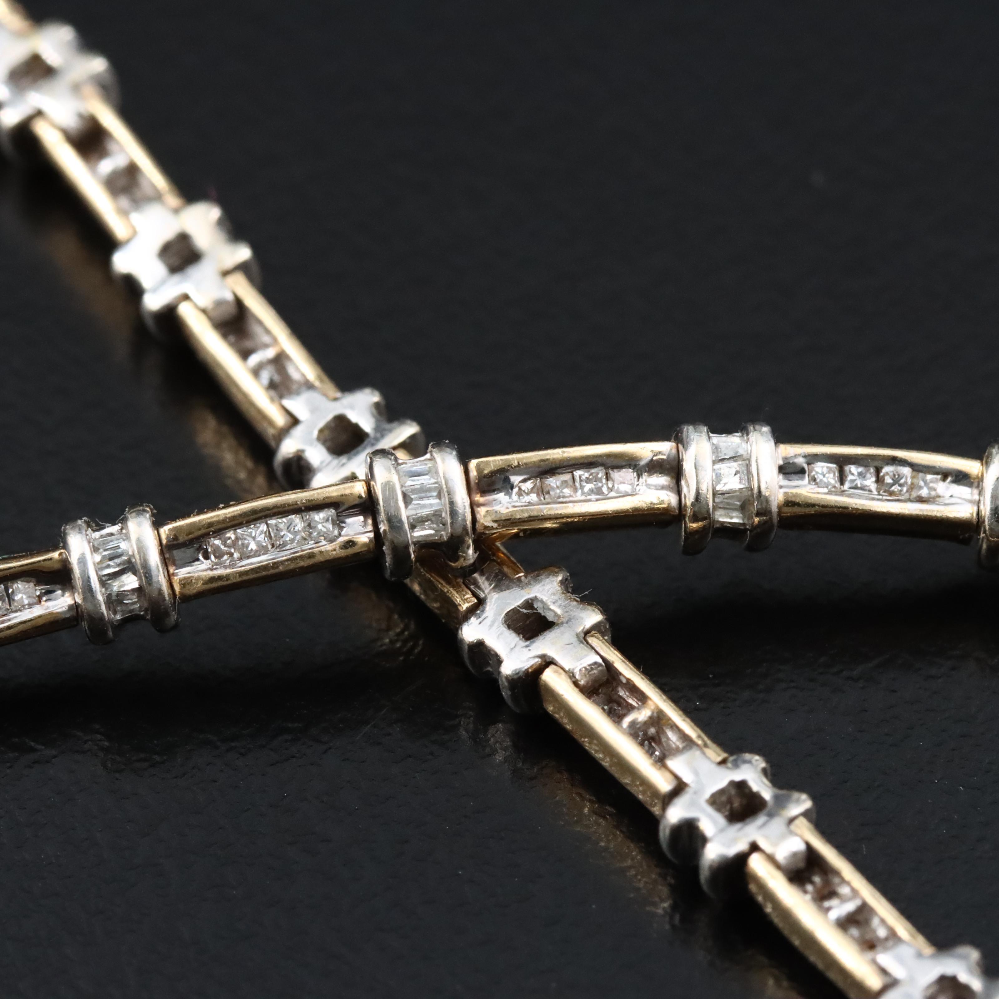 14K Two-Tone 7.03 CTW Diamond Necklace