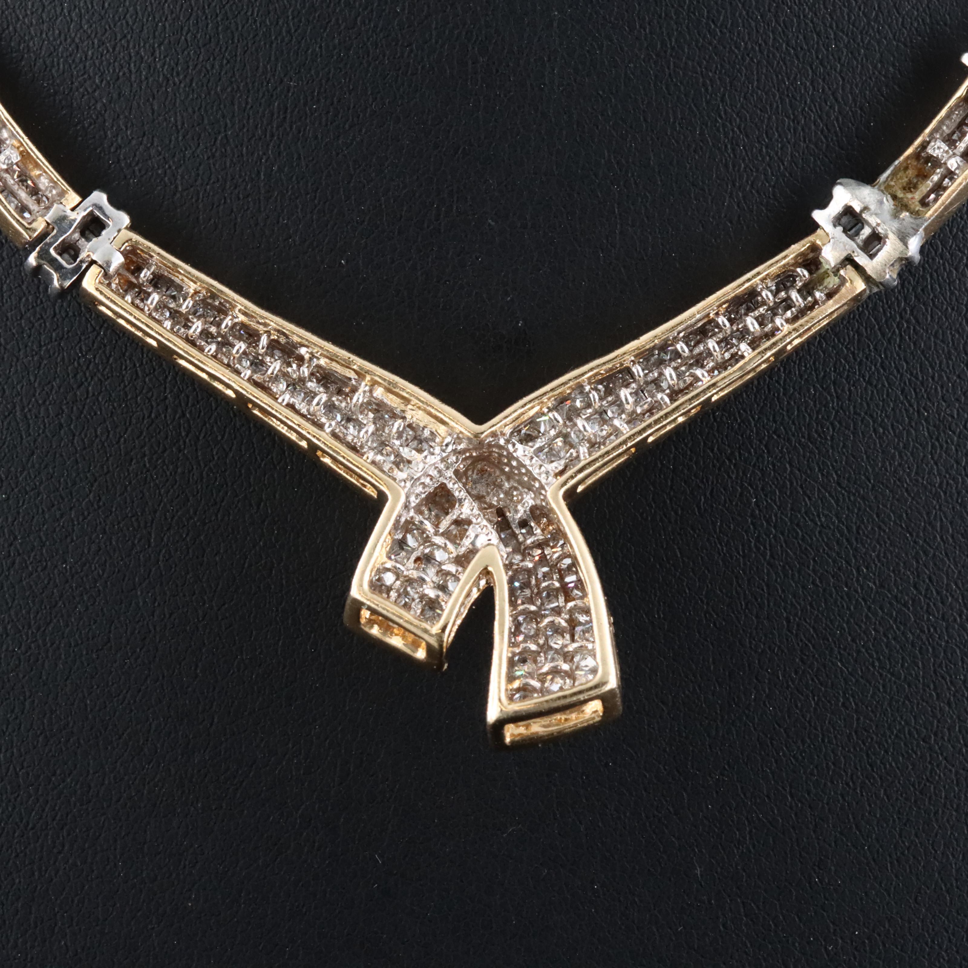 14K Two-Tone 7.03 CTW Diamond Necklace