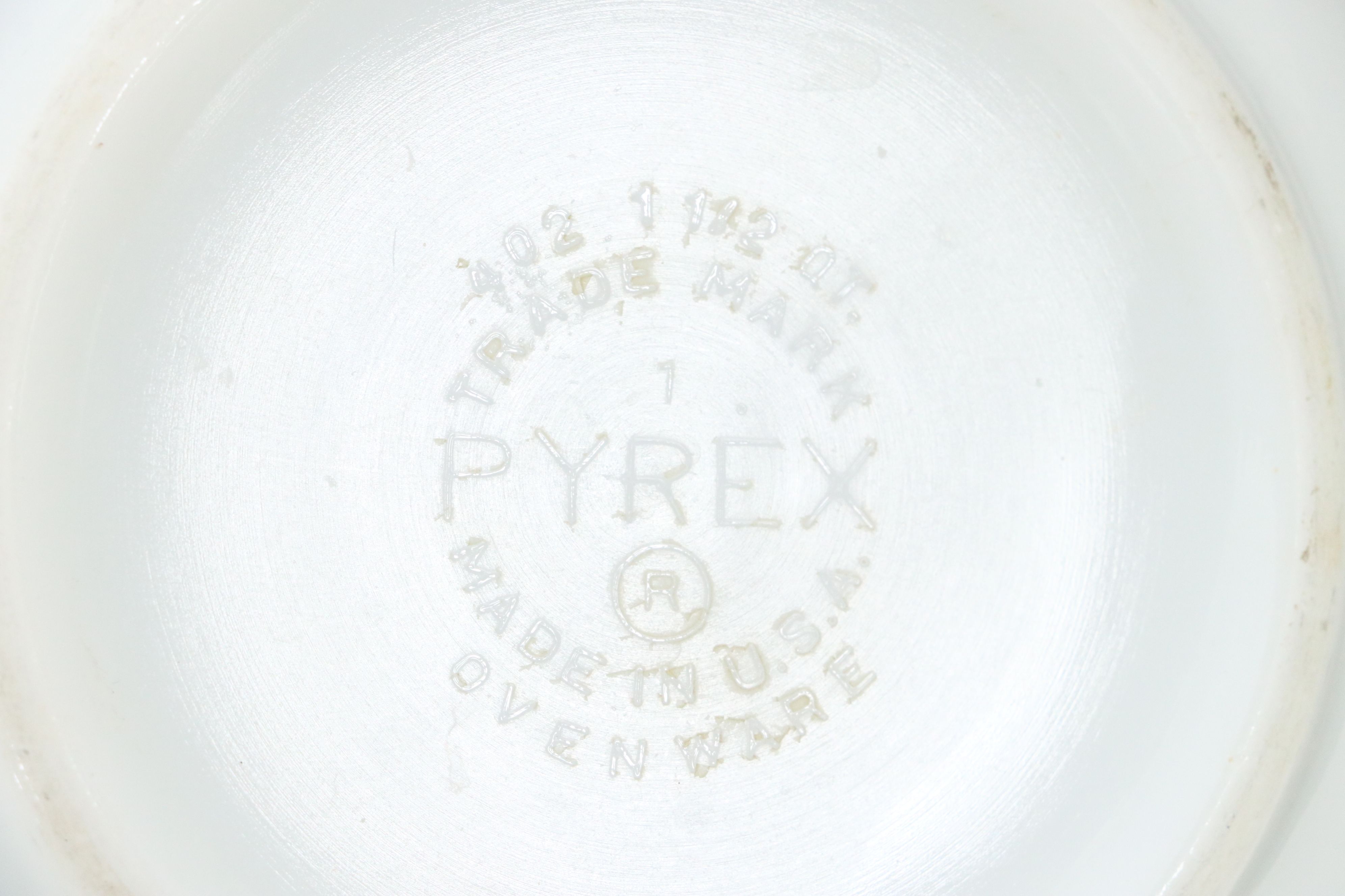 Pyrex "Butterprint" and "Snowflake" Mixing Bowls with Other Casserole Dishes