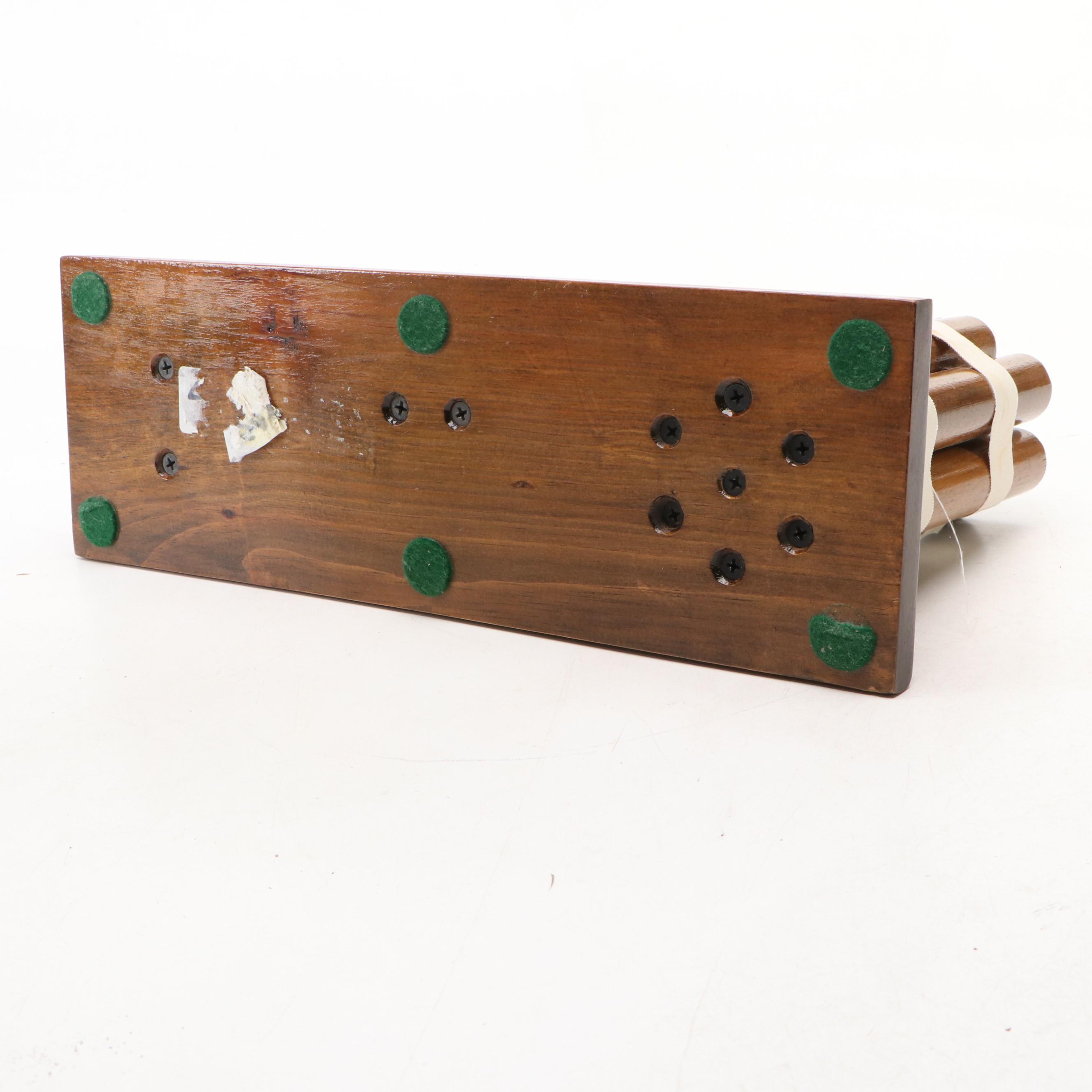 Craftsman Novelty Bomb Wood Mantel Clock