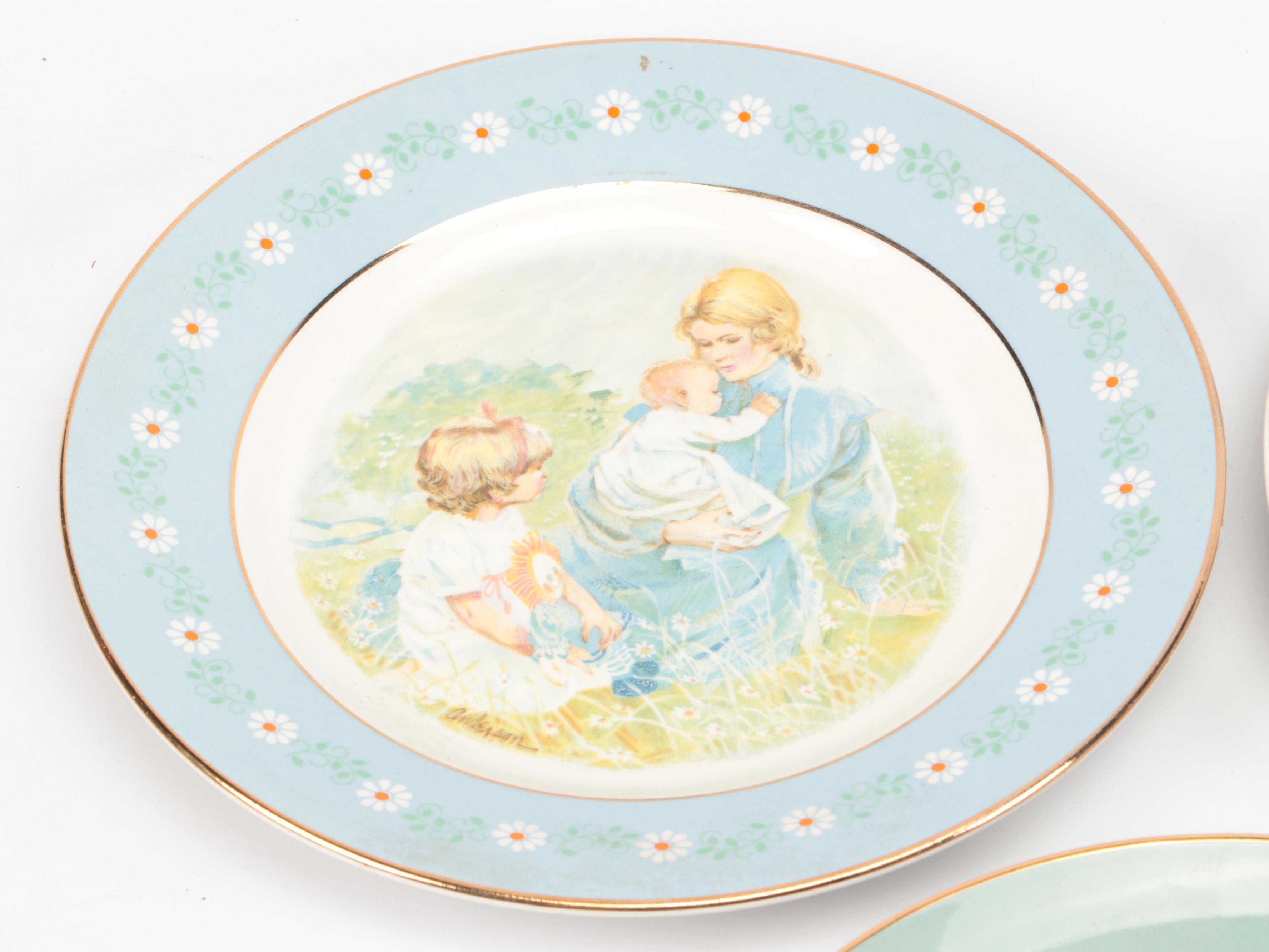 Avon Commemorative Plates with Other Floral Plate