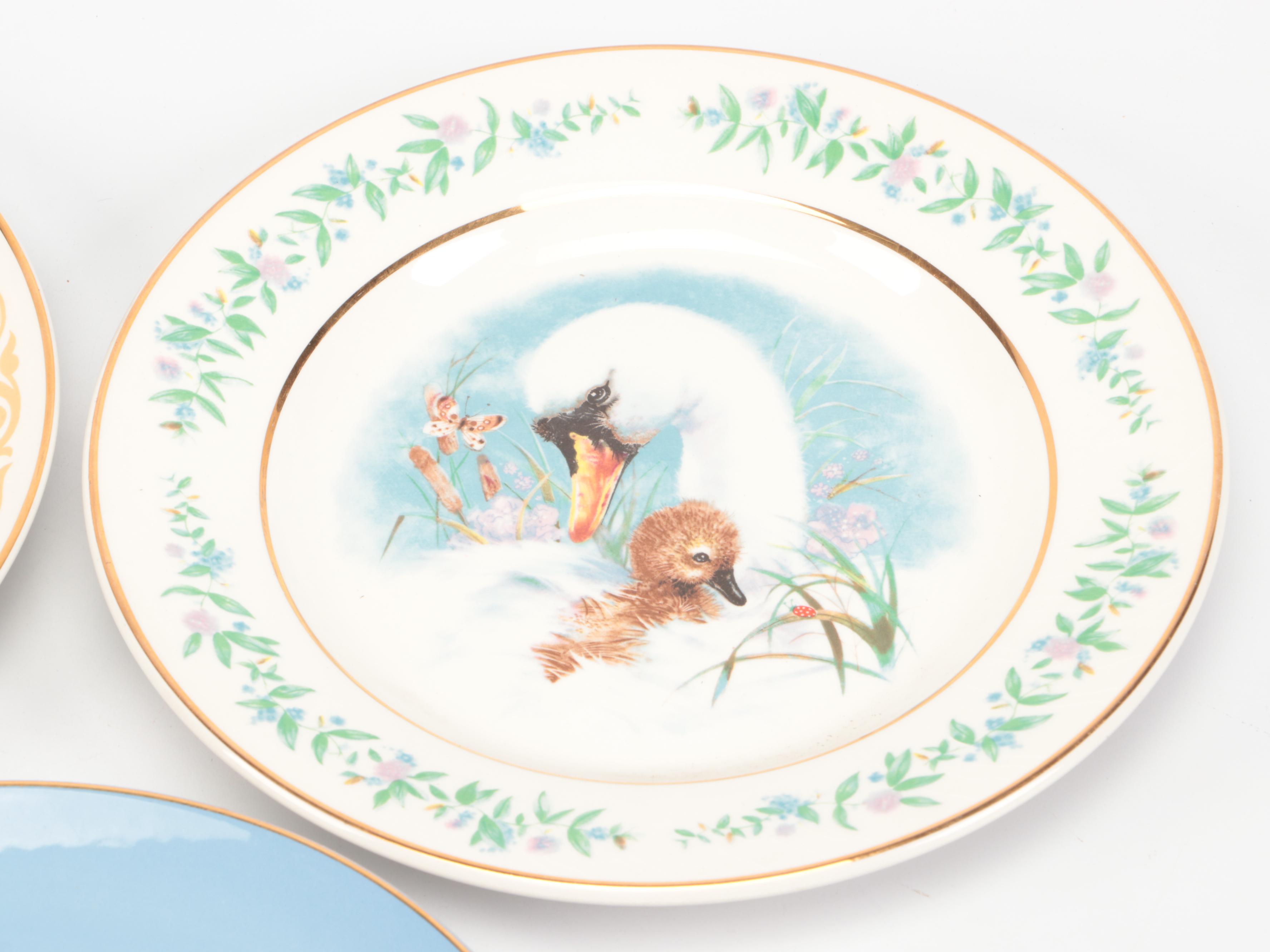 Avon Commemorative Plates with Other Floral Plate