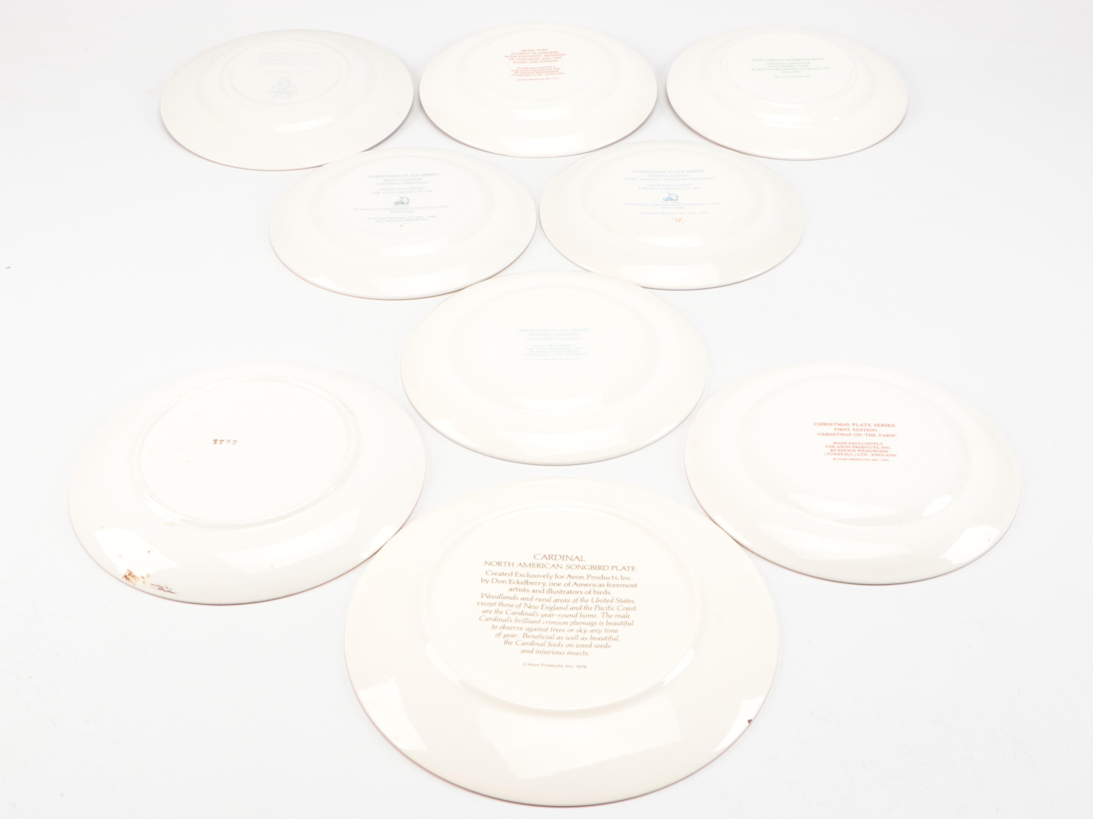 Avon Commemorative Plates with Other Floral Plate