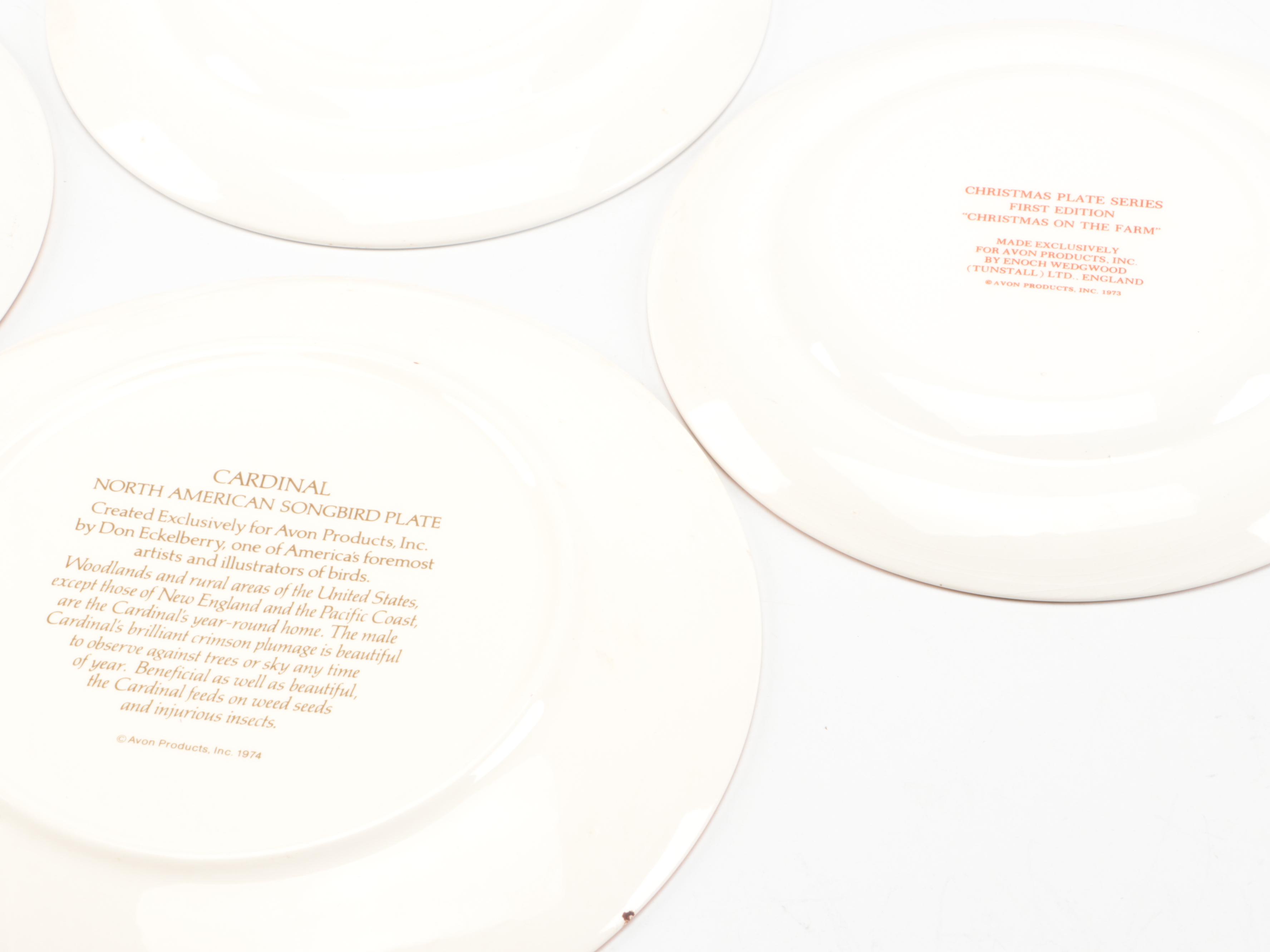 Avon Commemorative Plates with Other Floral Plate