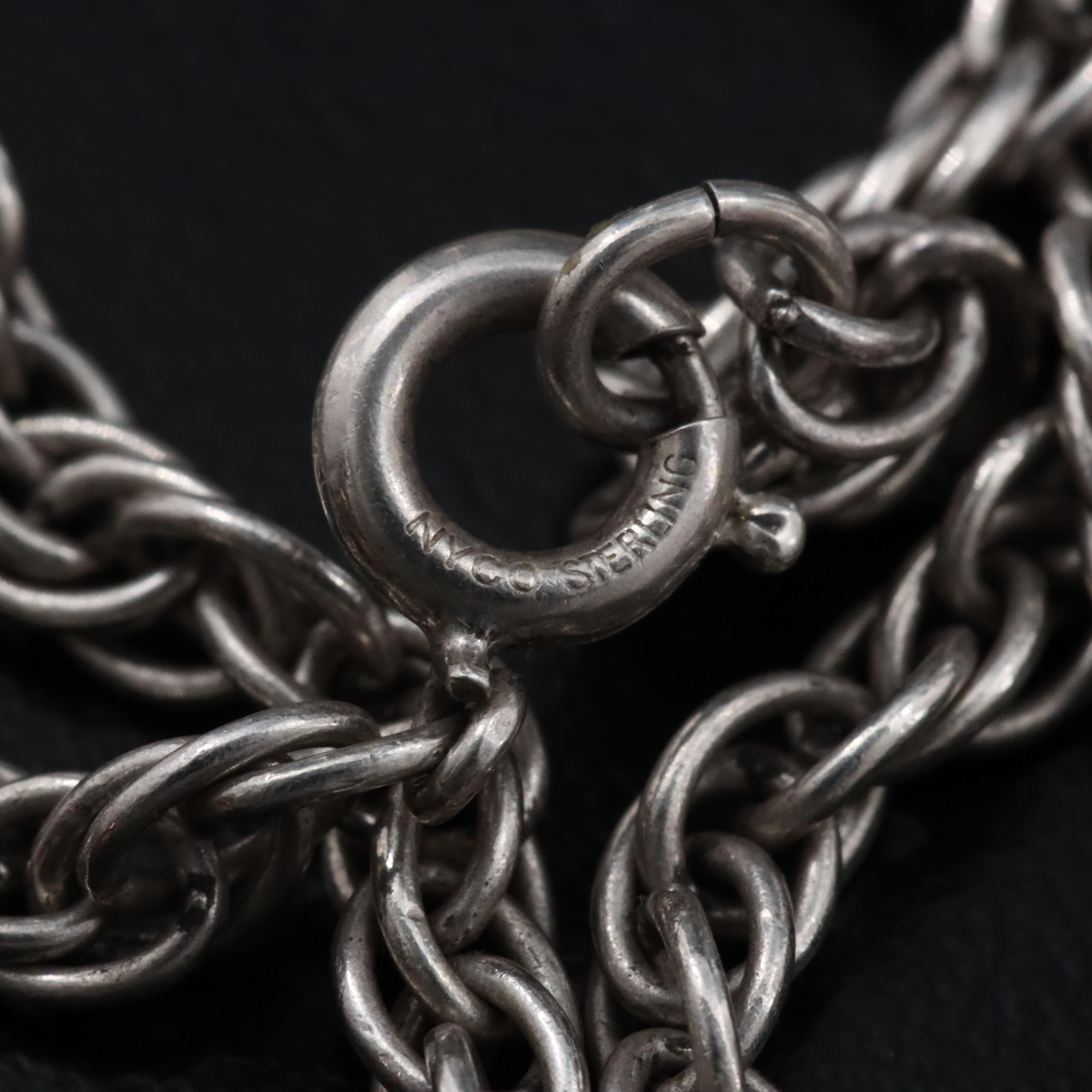 Abalone Inlay Articulated Fish Pendants on Sterling Chain Necklace