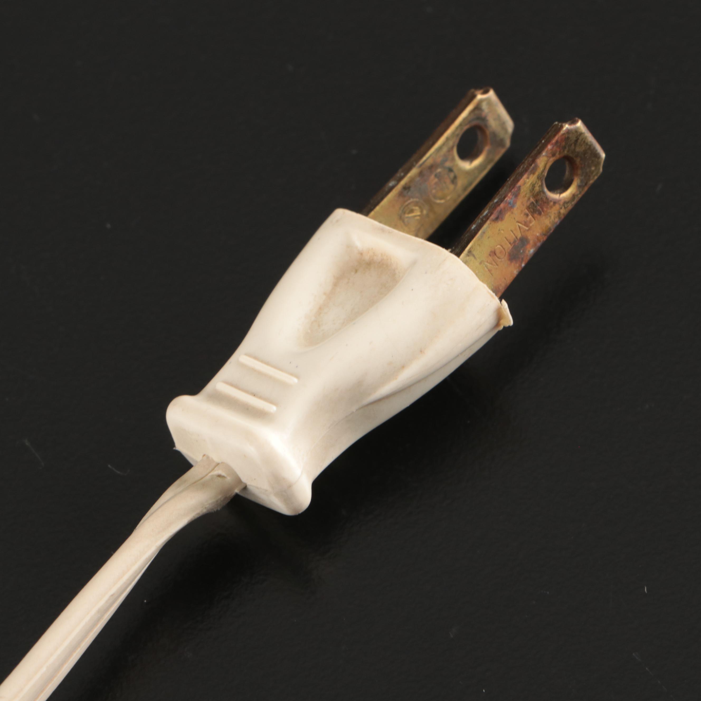 Victorian Style Hobnail Milk Glass Table Lamp on Marble Base